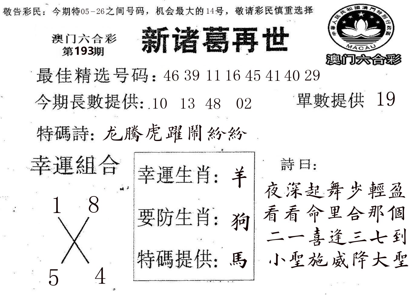 新诸葛 第193期