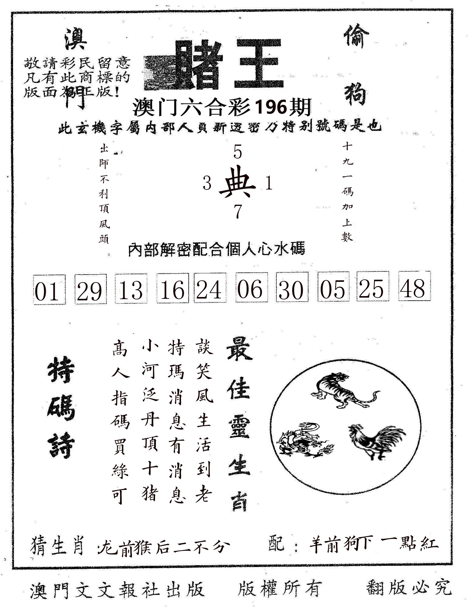 赌王 第196期