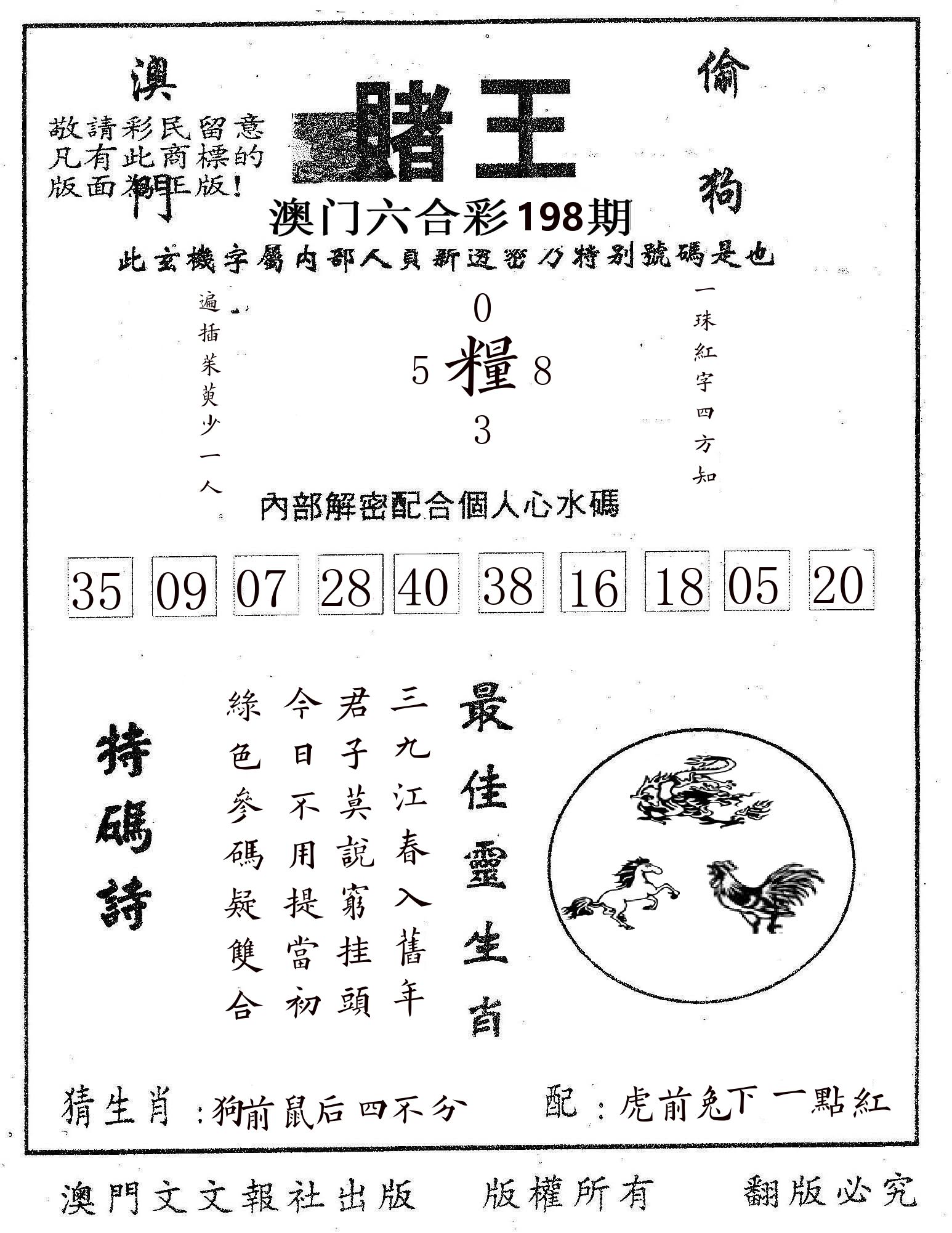 赌王 第198期