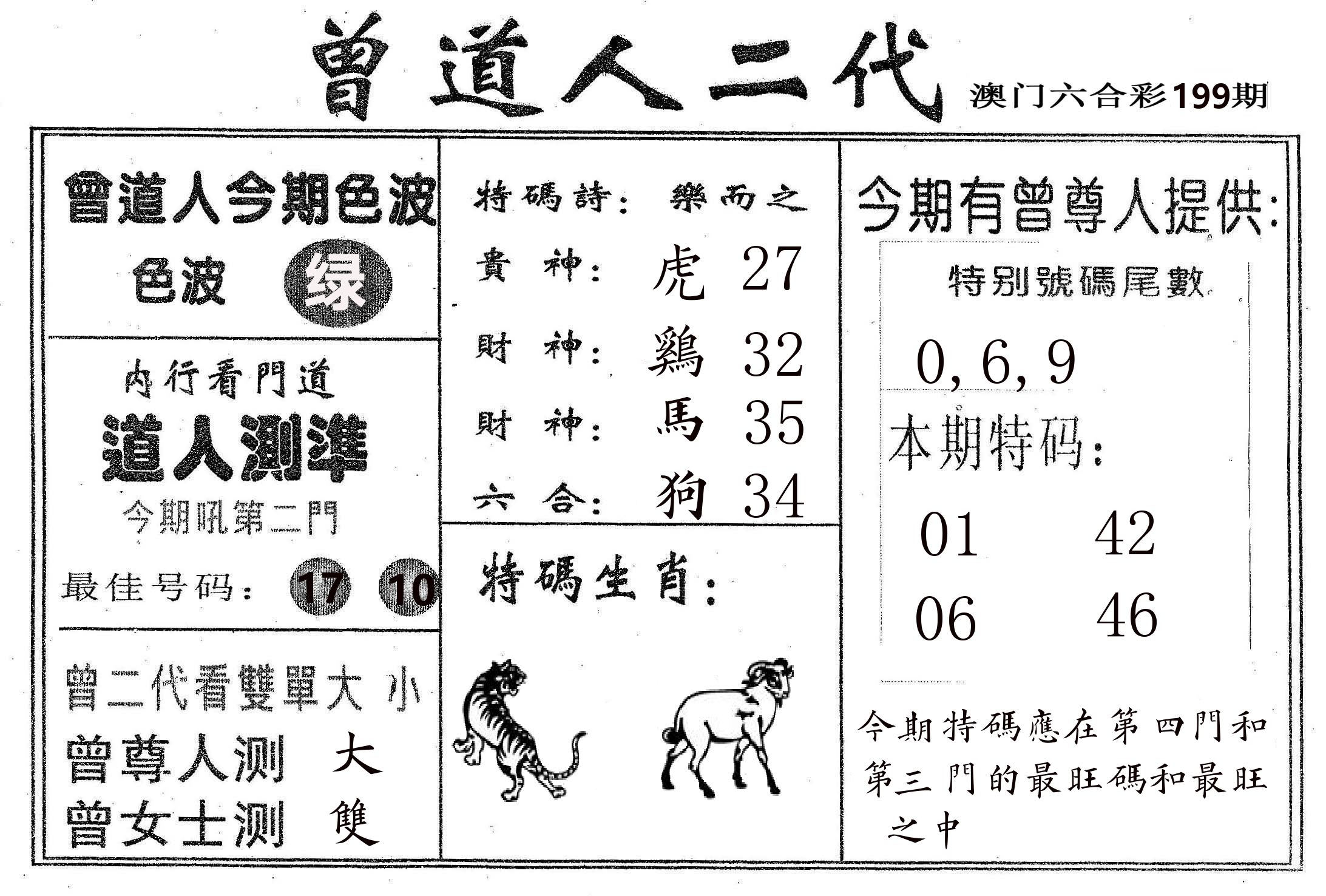 曾二代 第199期