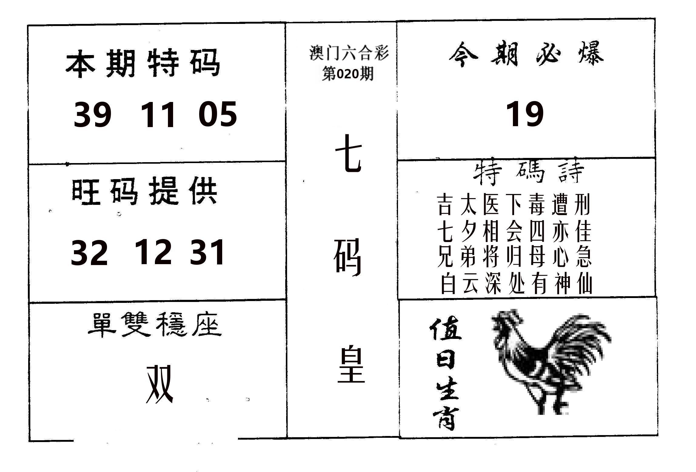 七码皇 第20期