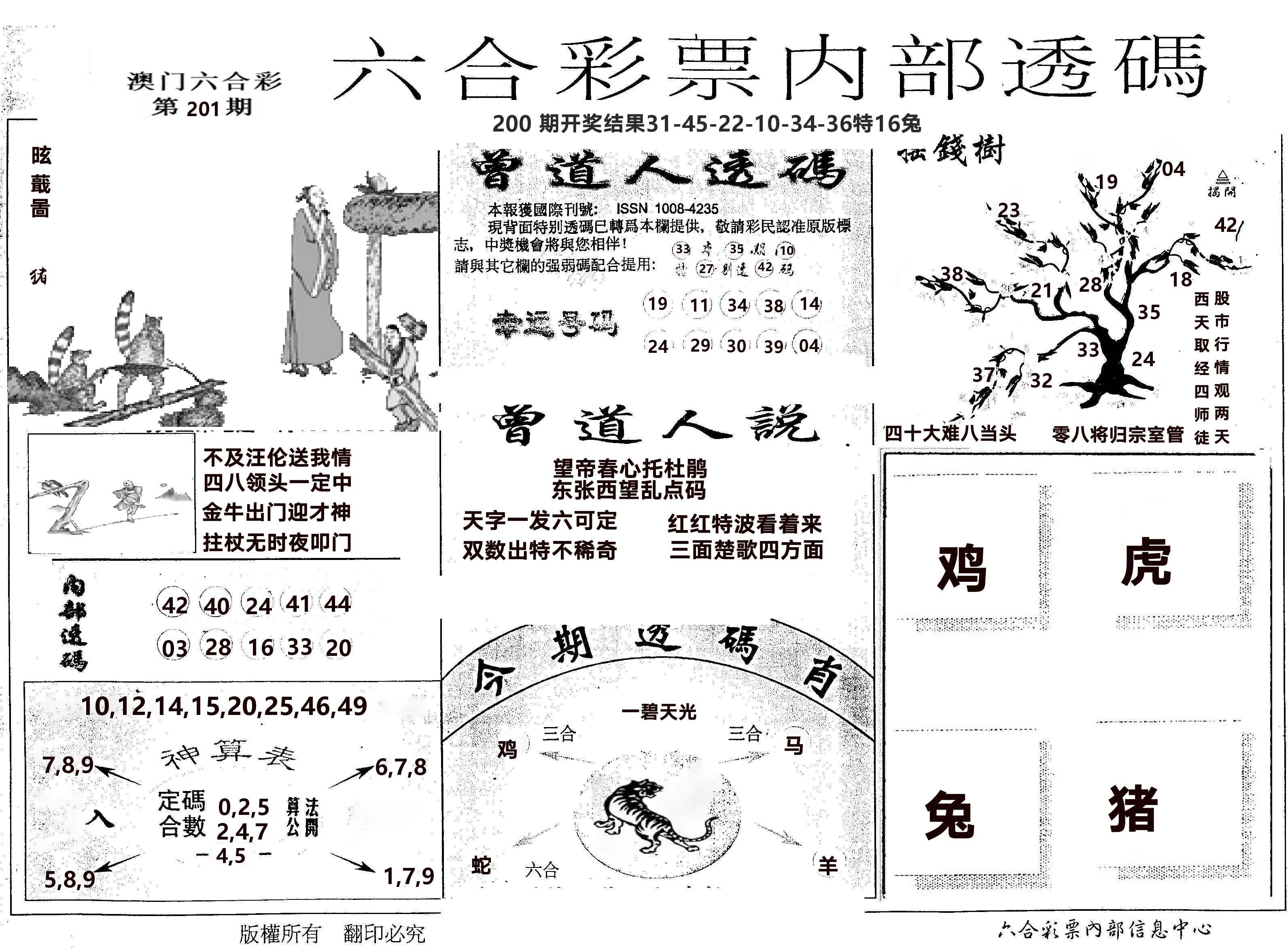 内部透码(信封) 第201期