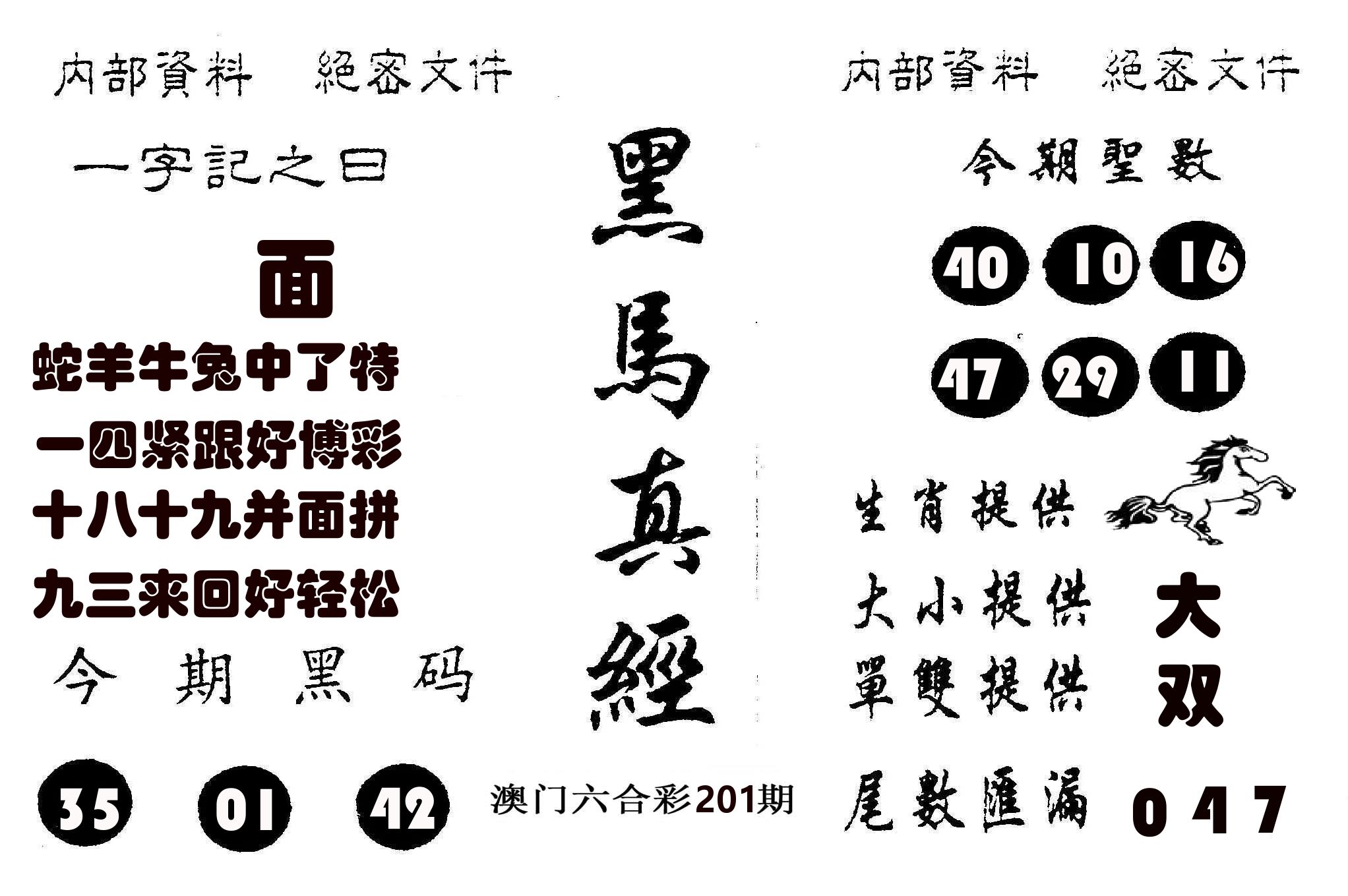 黑马真经 第201期