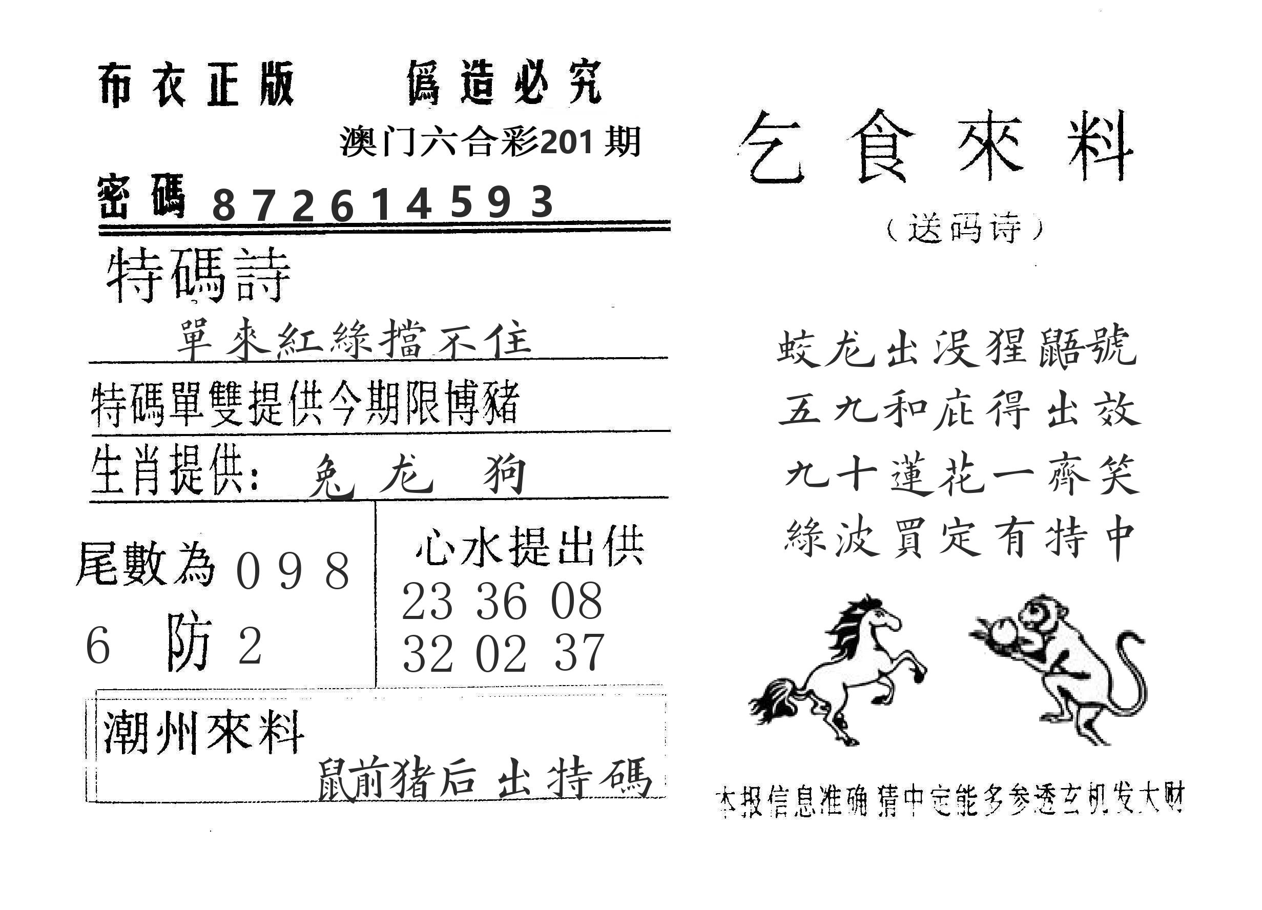 乞食来料 第201期