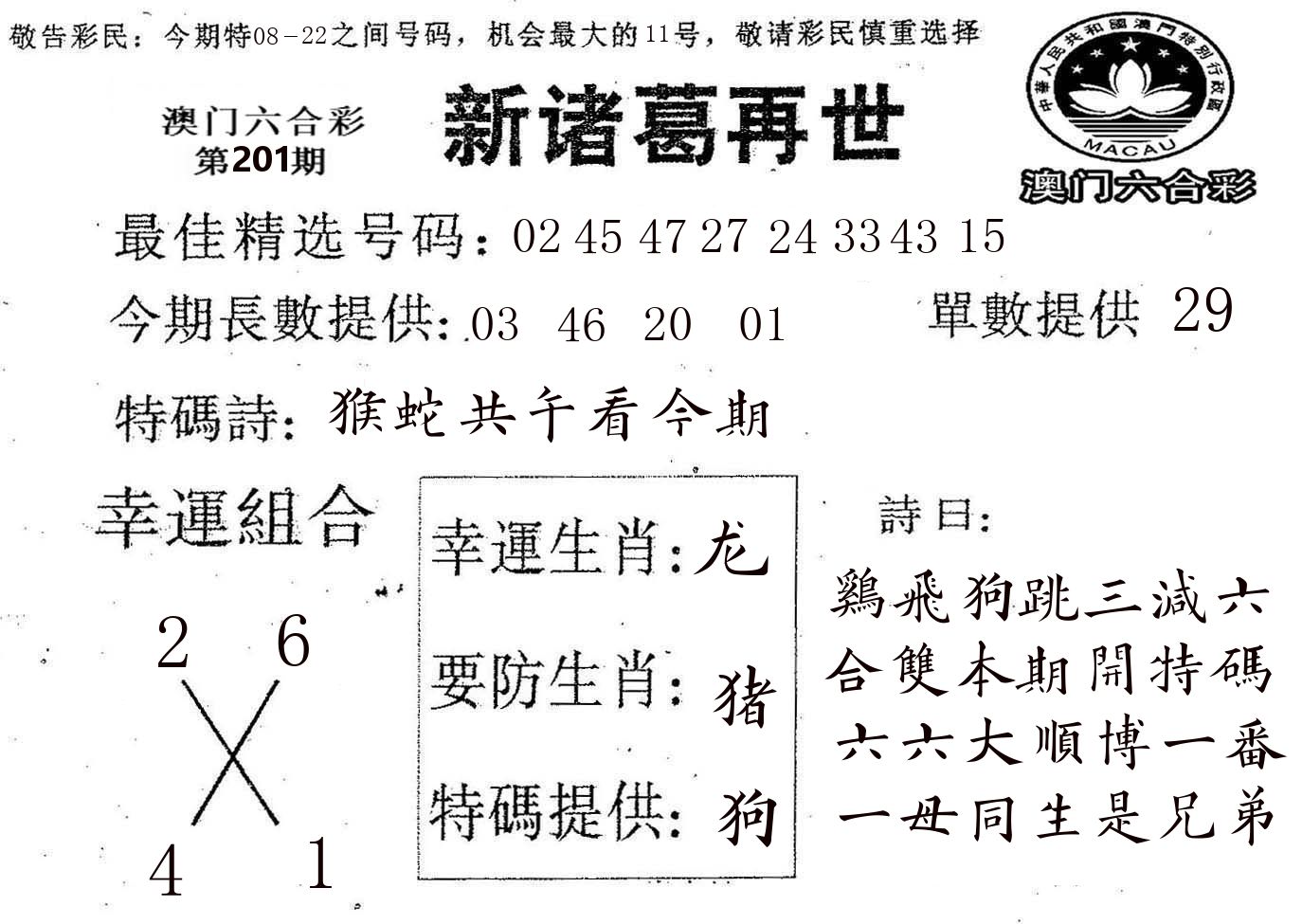新诸葛 第201期