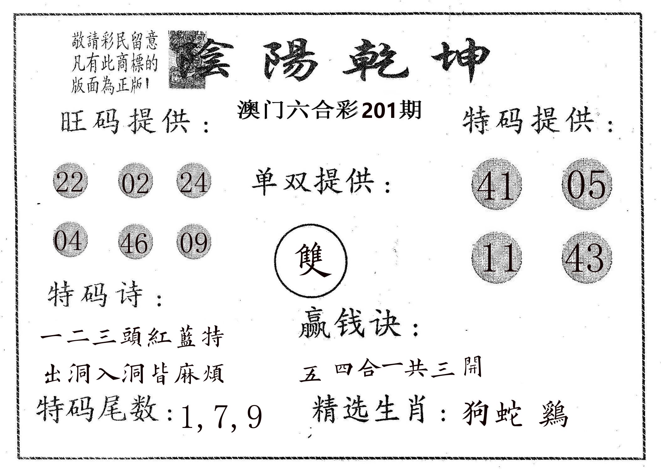 阴阳乾坤 第201期