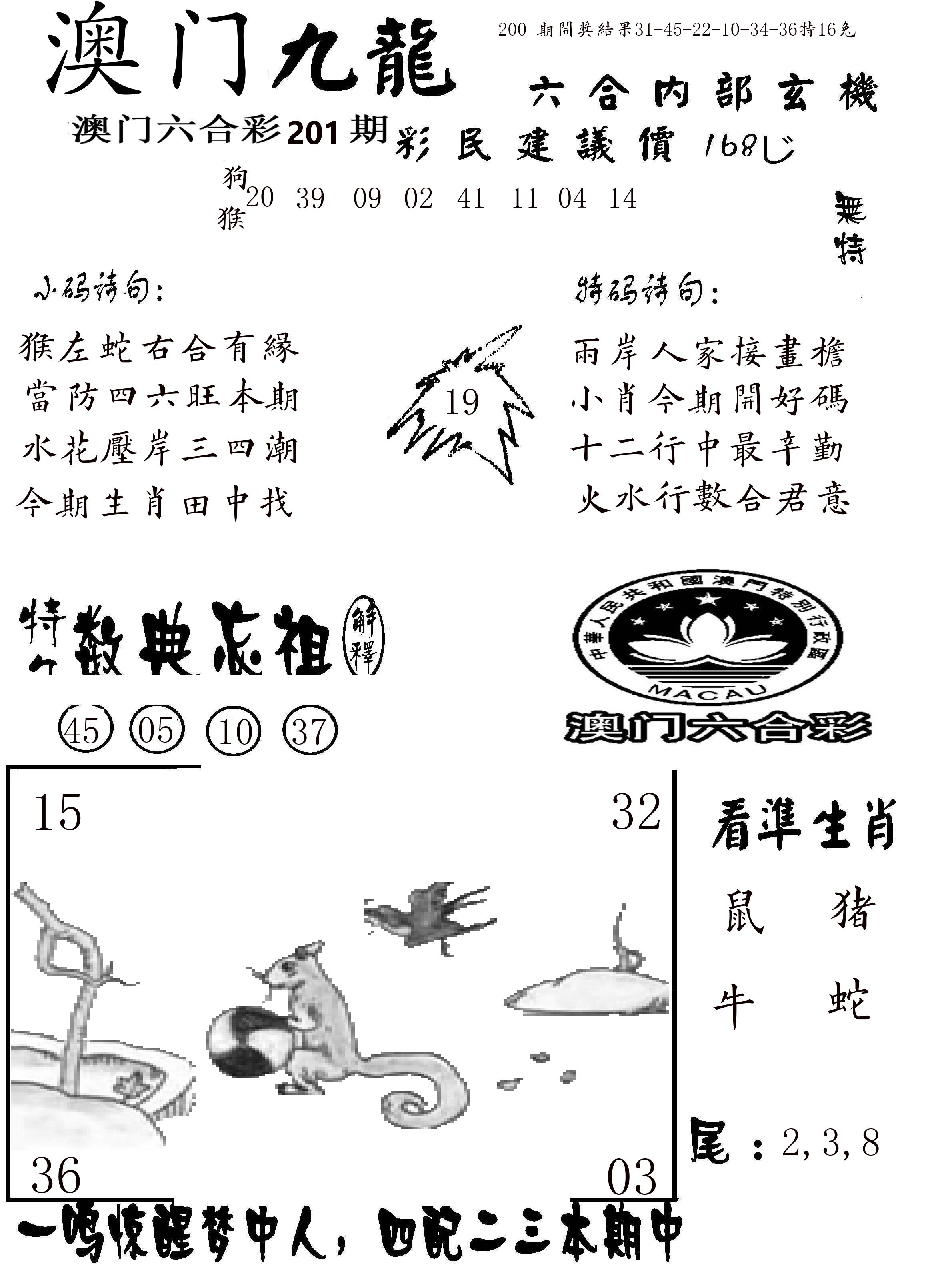 澳门传真1 第201期