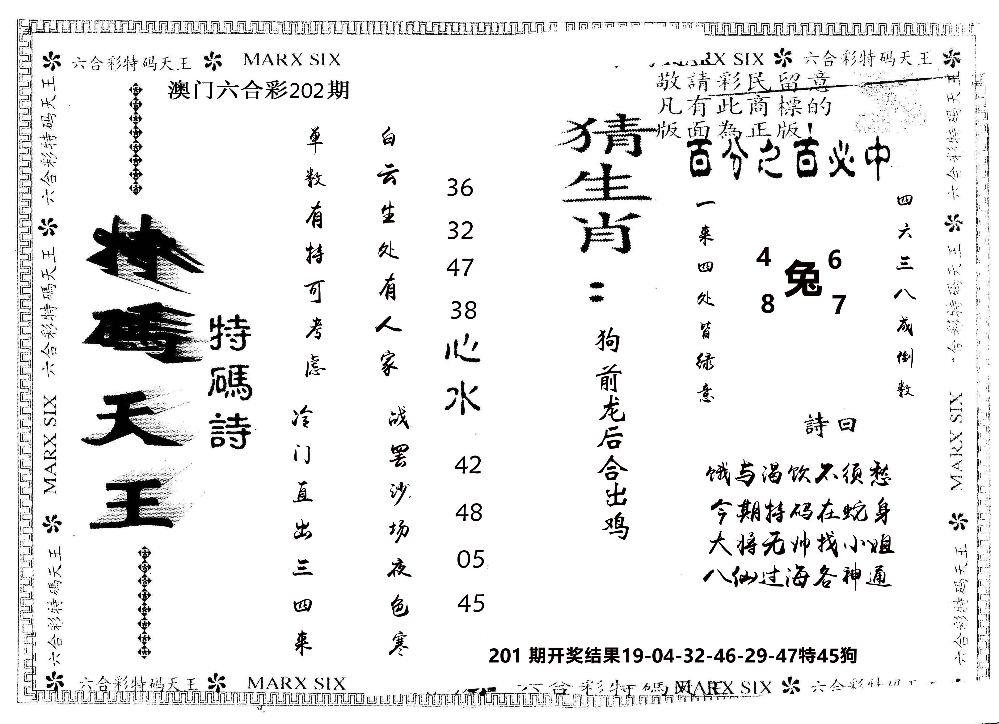 另版特码天王 第202期
