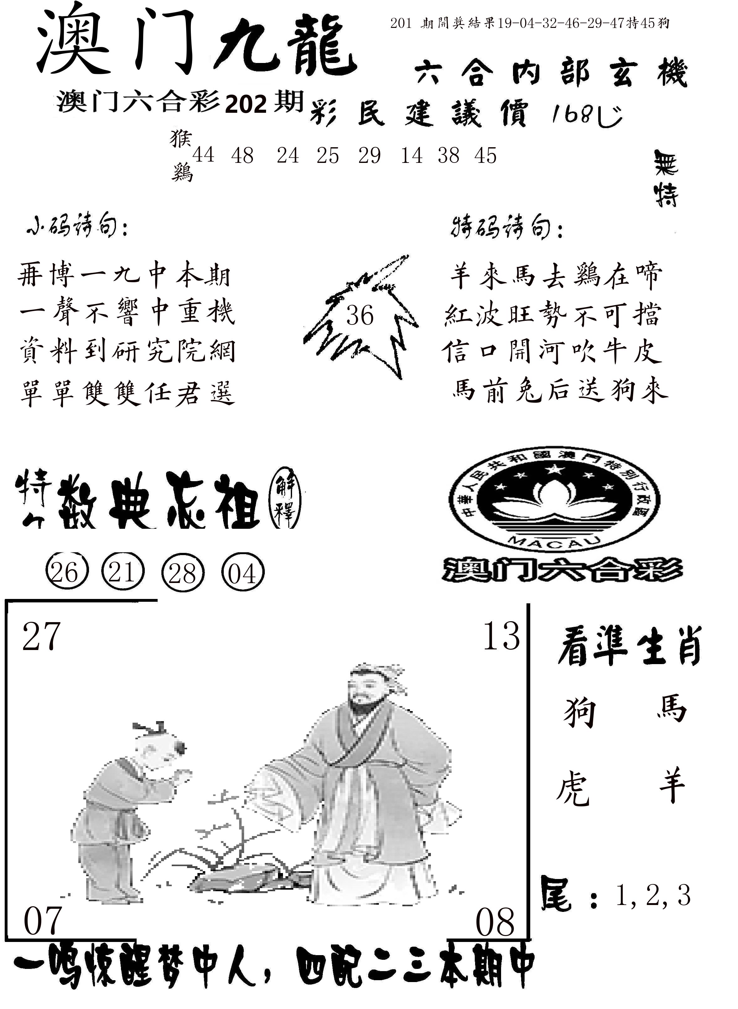 澳门传真1 第202期