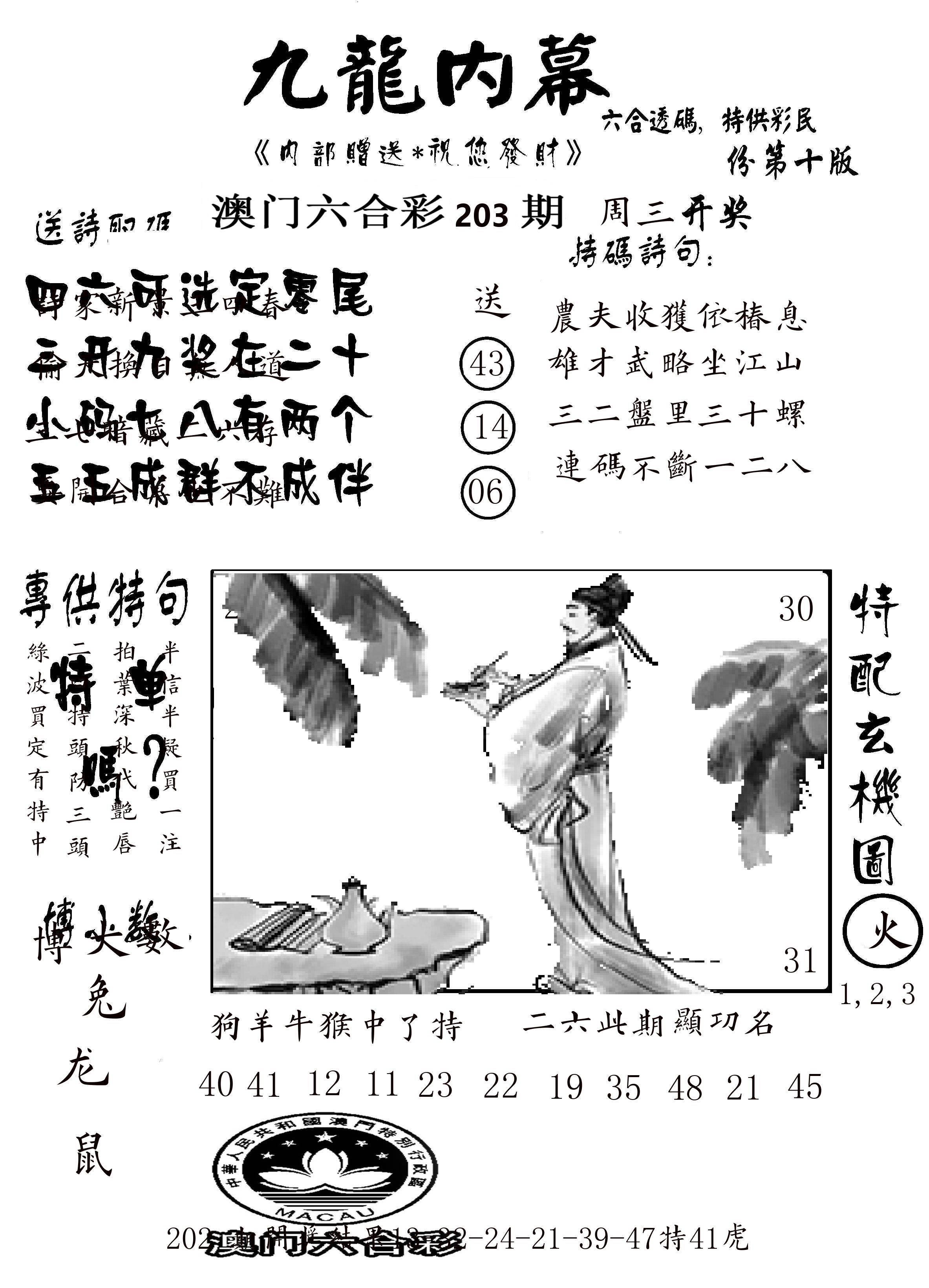 澳门传真2 第203期