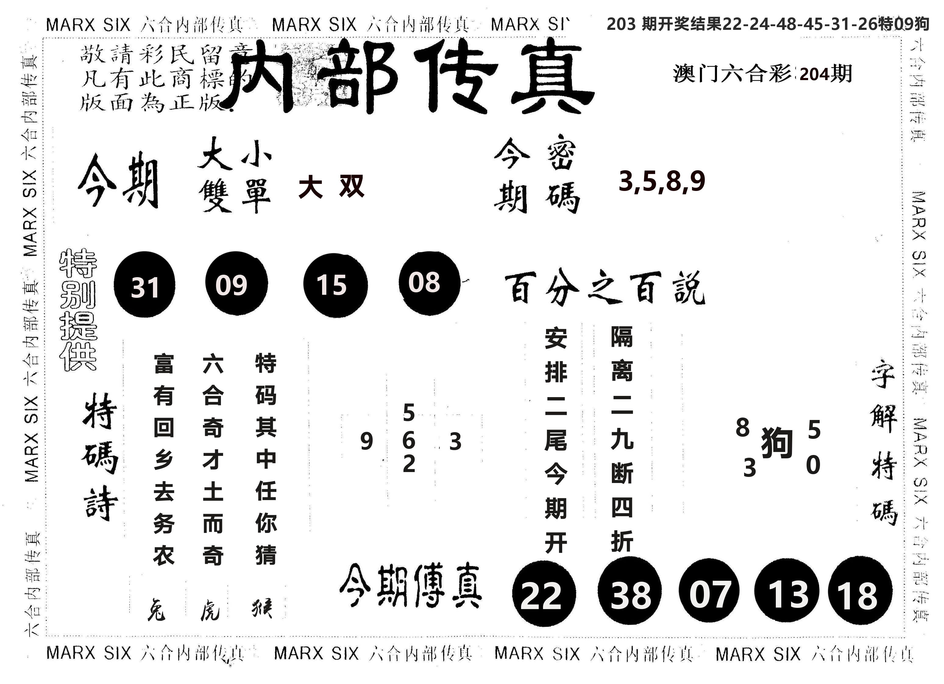 另版内部传真 第204期