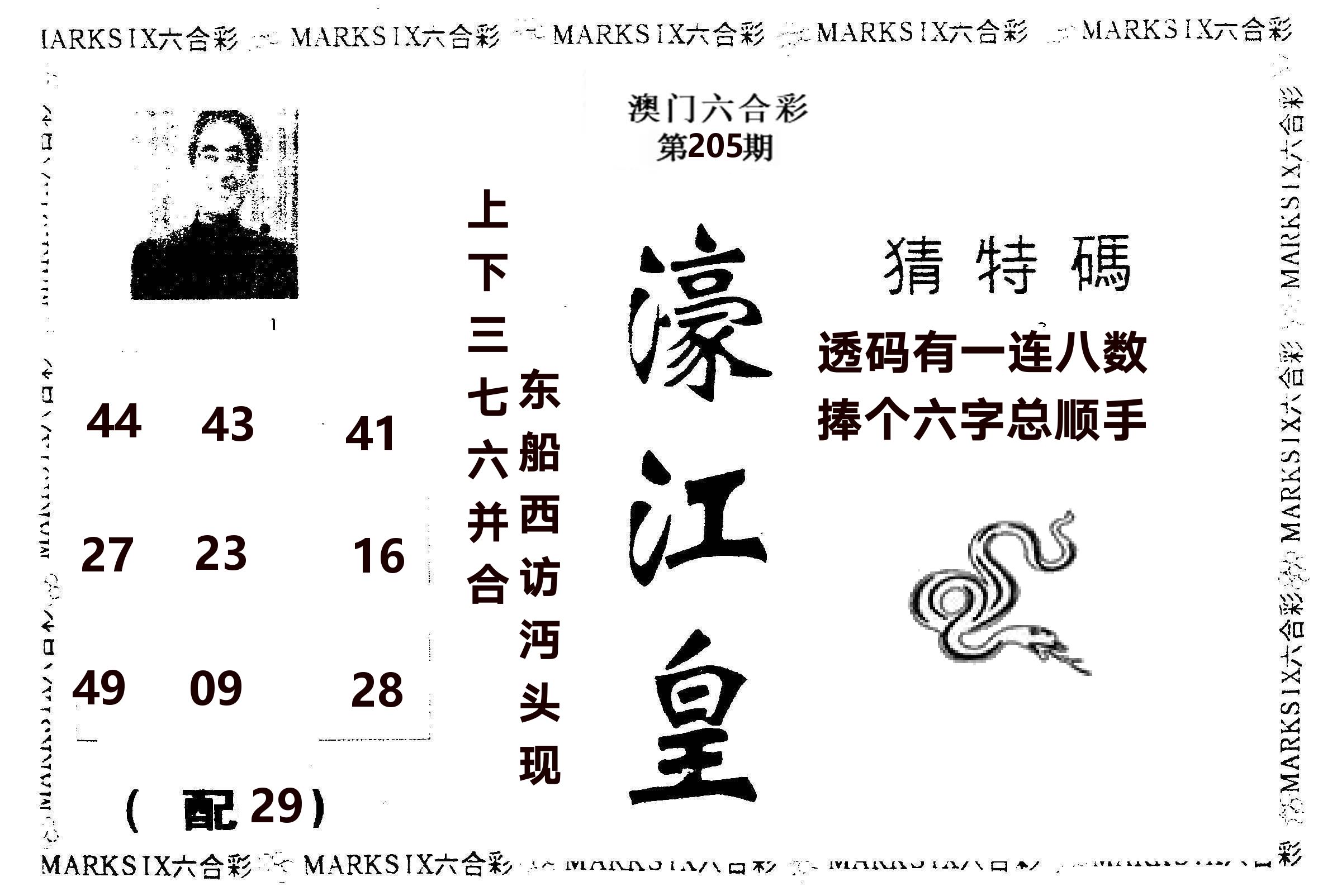 濠江皇 第205期