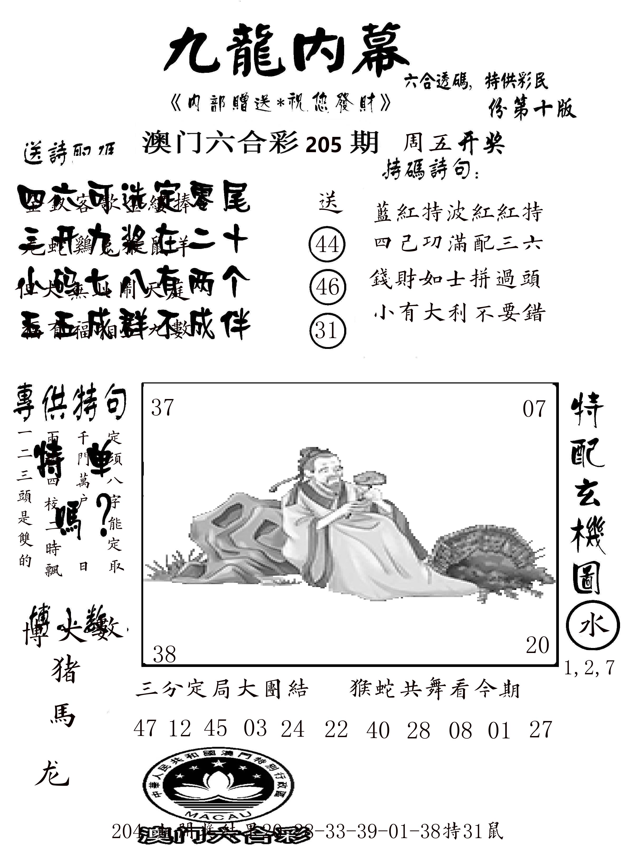 澳门传真2 第205期