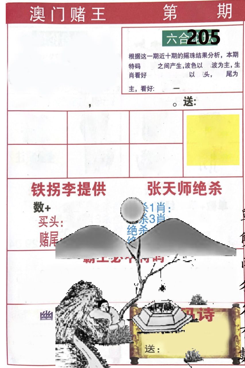 澳门堵王 第205期