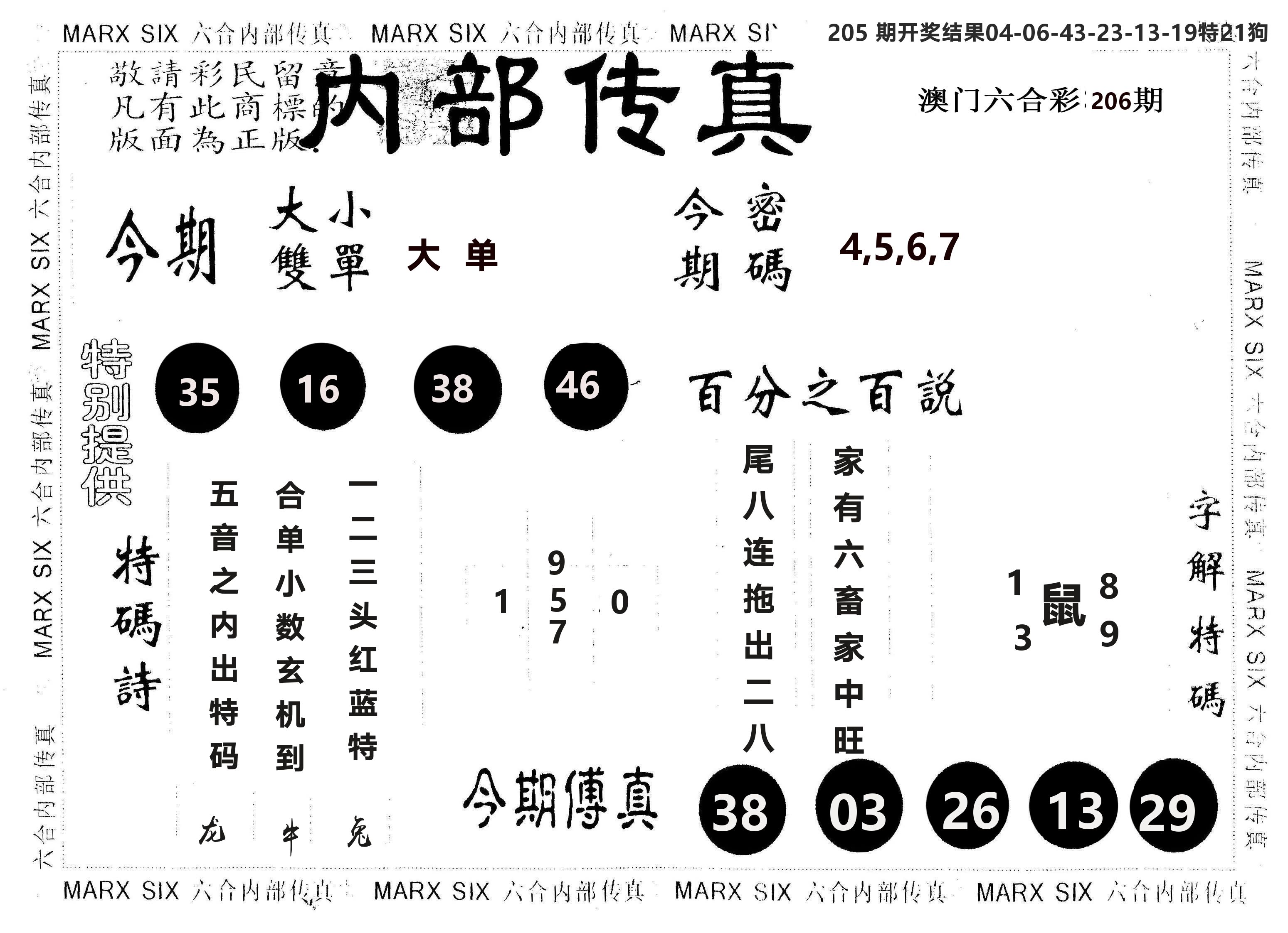 另版内部传真 第206期