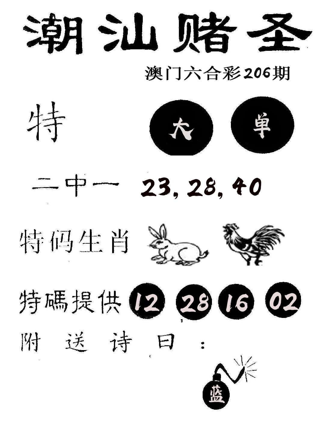 潮汕赌圣 第206期