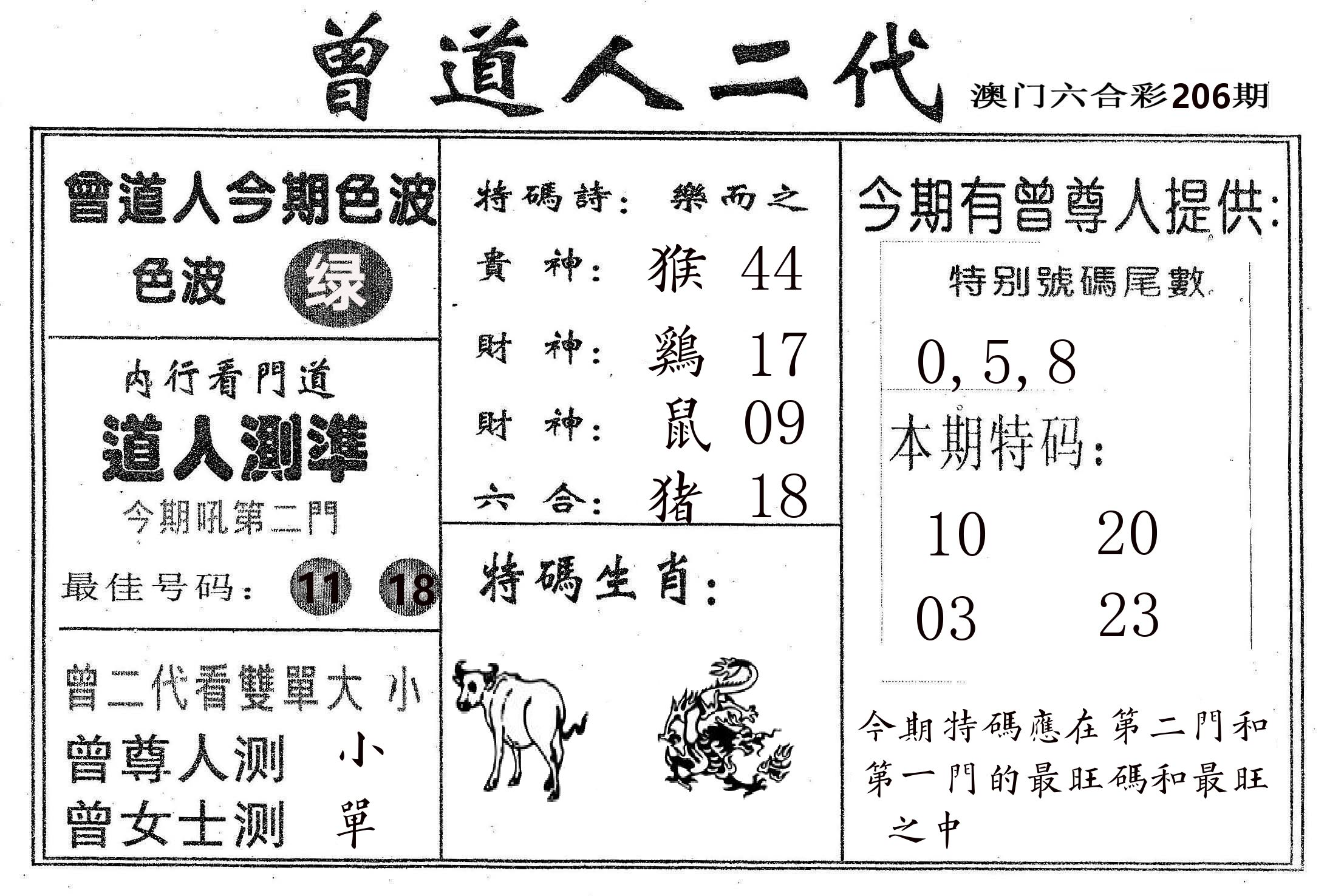 曾二代 第206期
