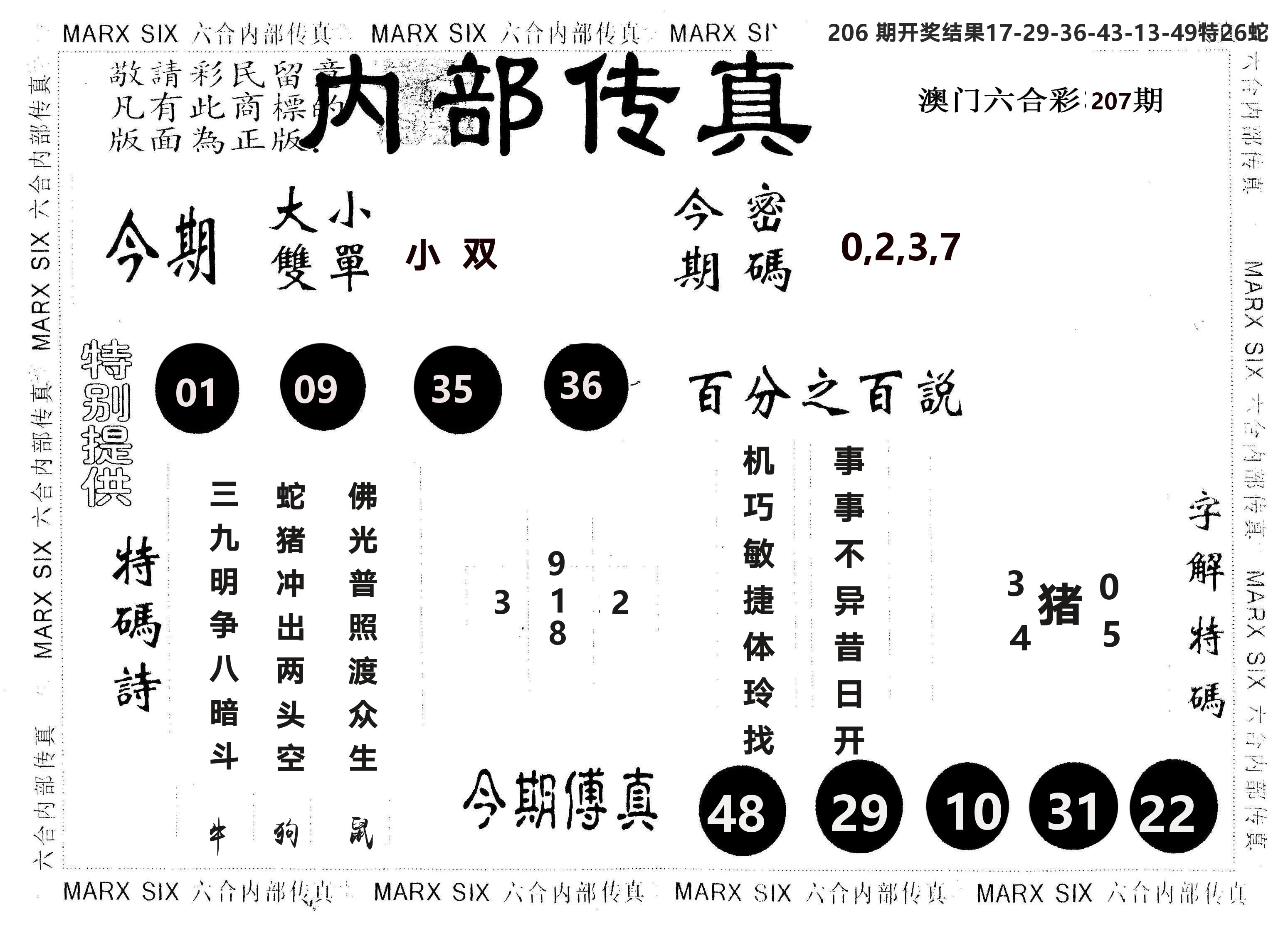 另版内部传真 第207期