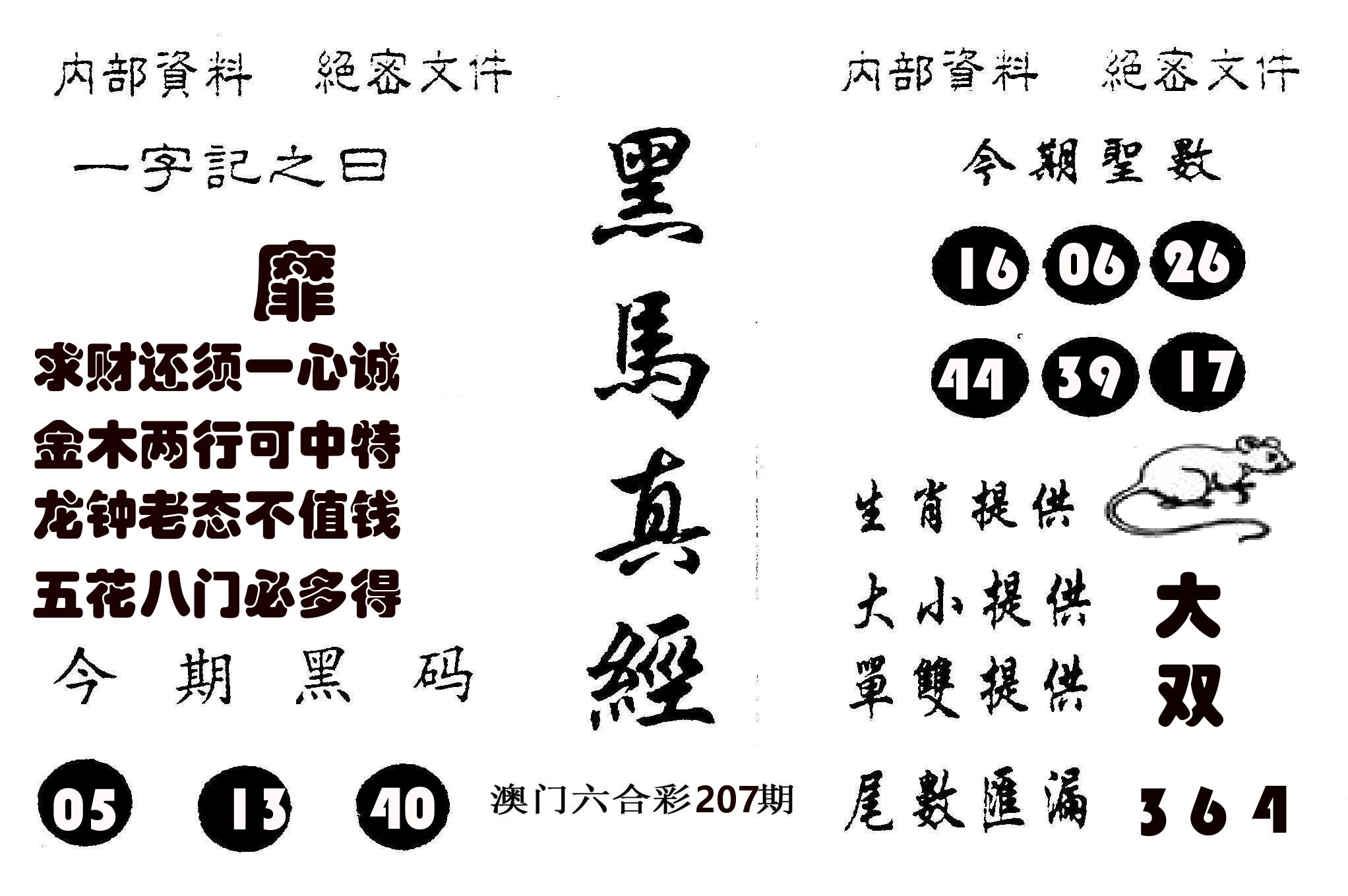 黑马真经 第207期