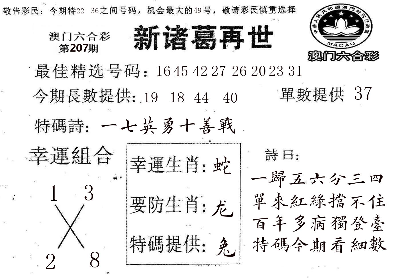 新诸葛 第207期