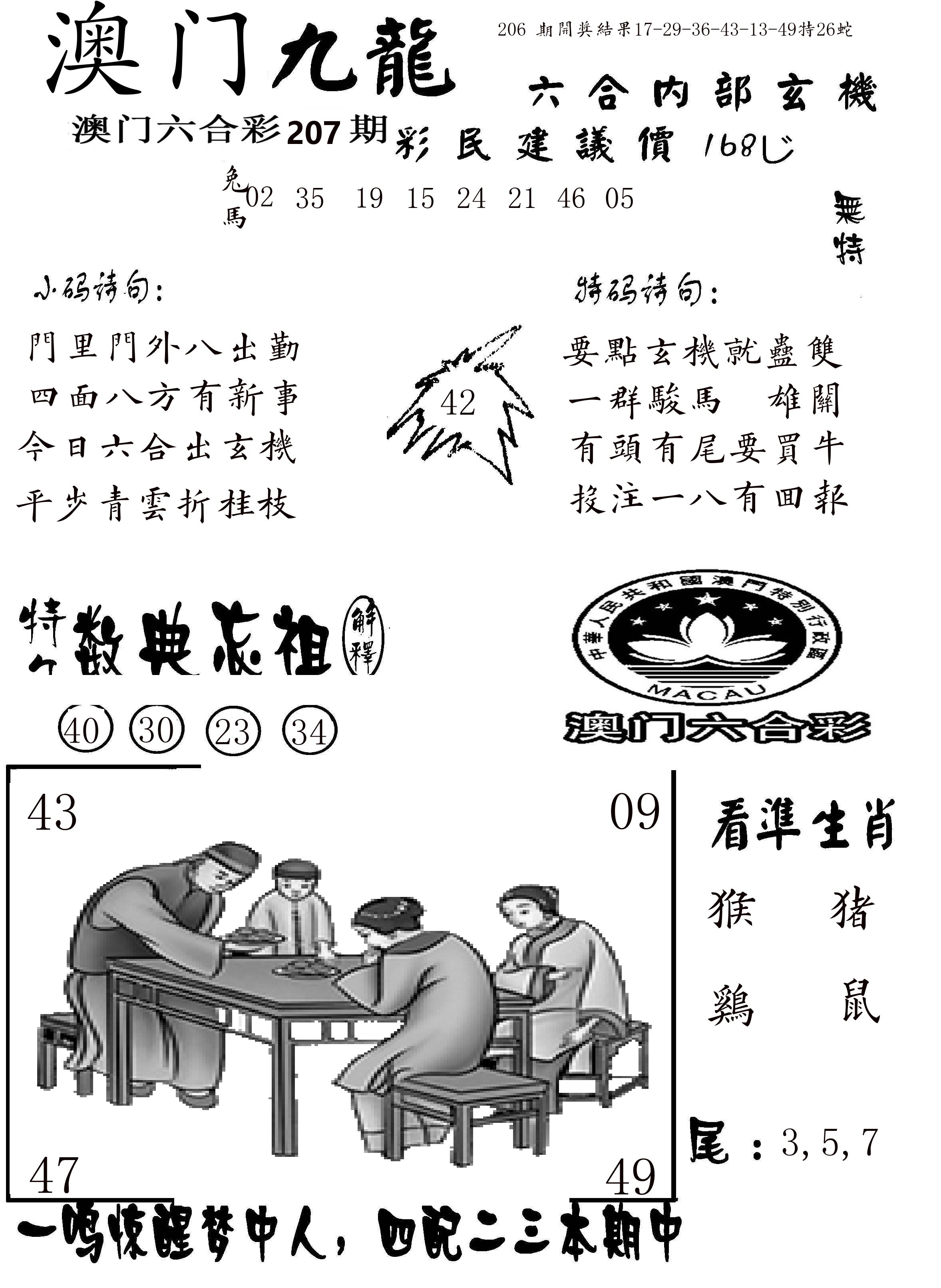 澳门传真1 第207期