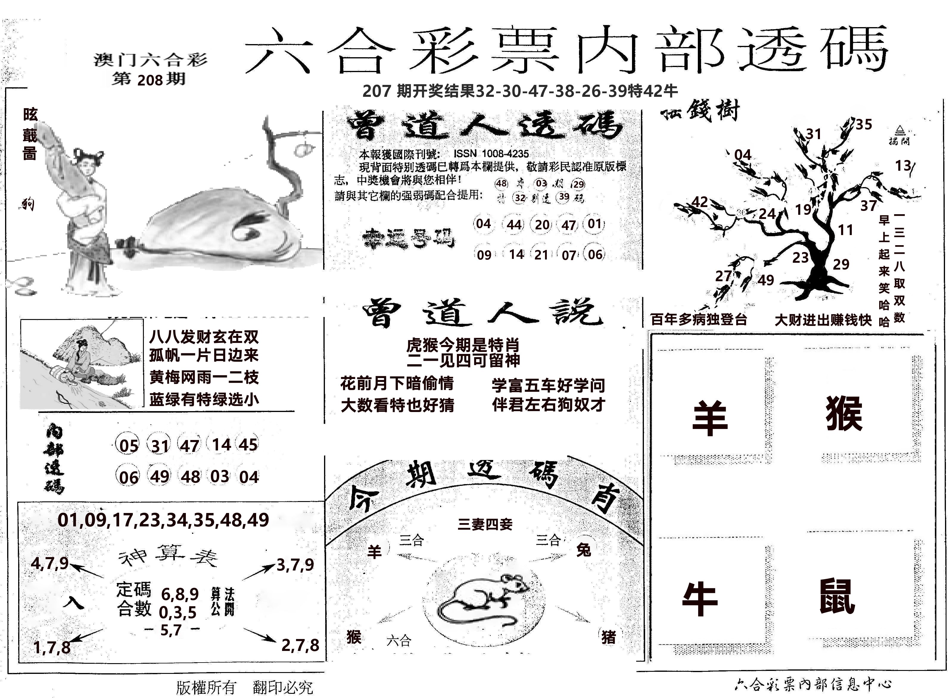 内部透码(信封) 第208期