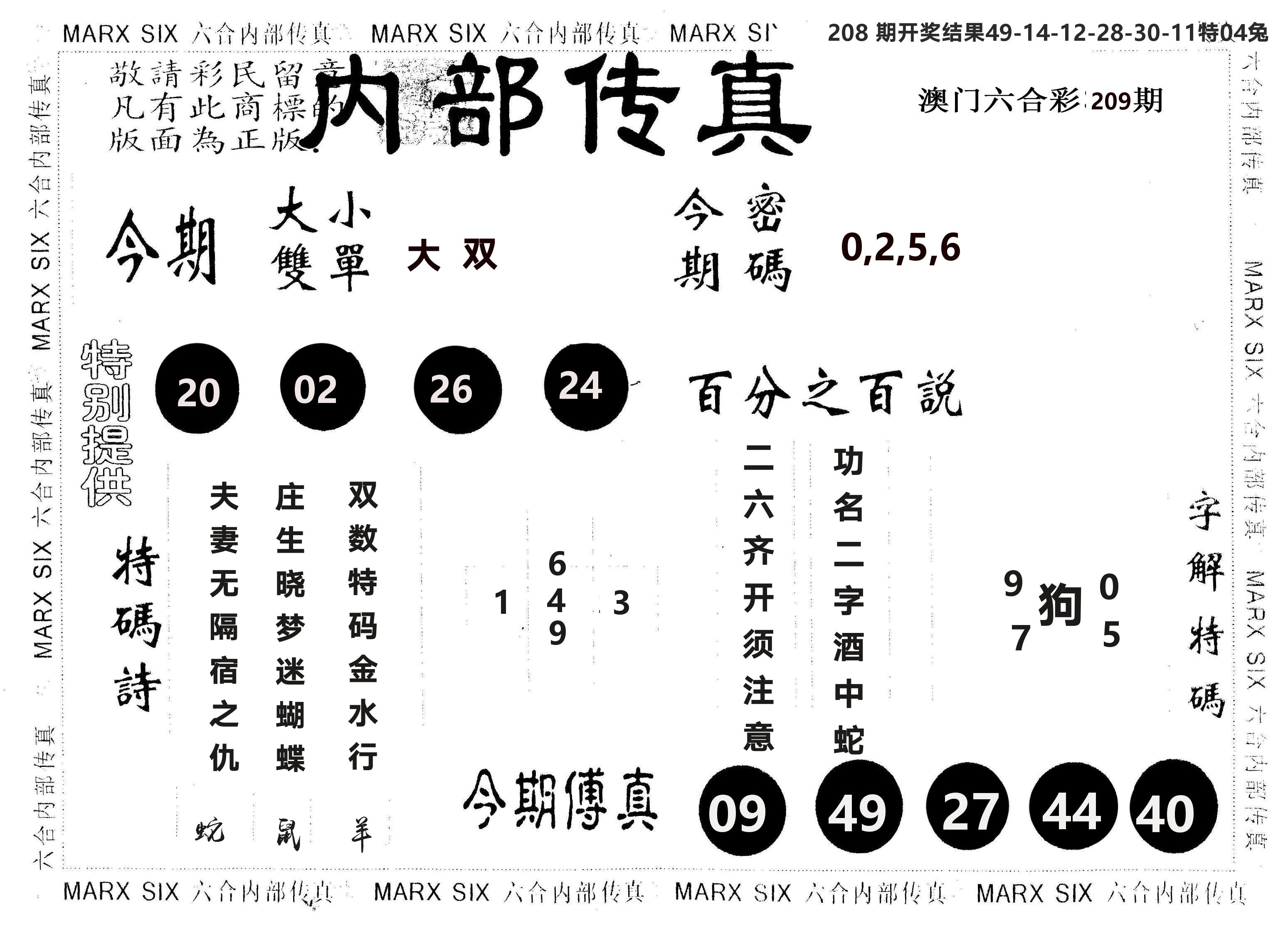 另版内部传真 第209期