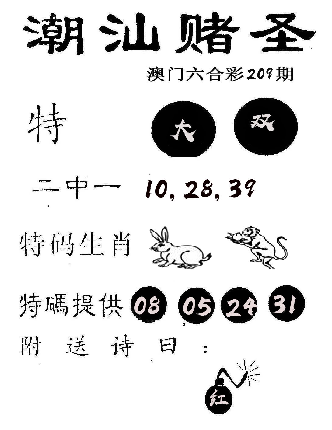 潮汕赌圣 第209期