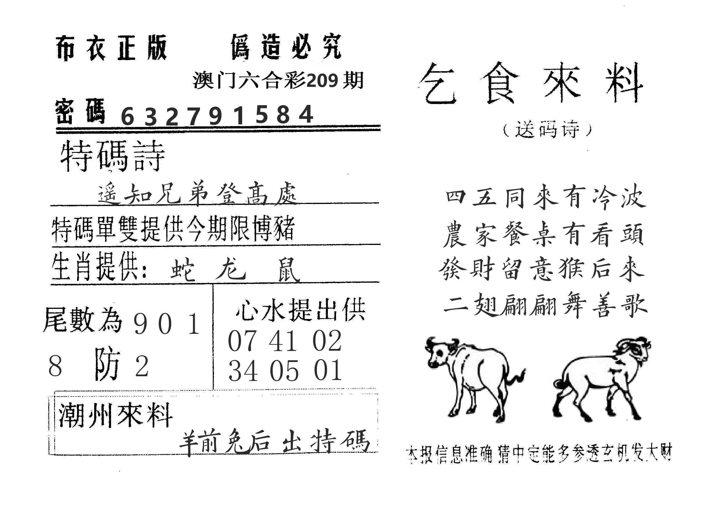 乞食来料 第209期
