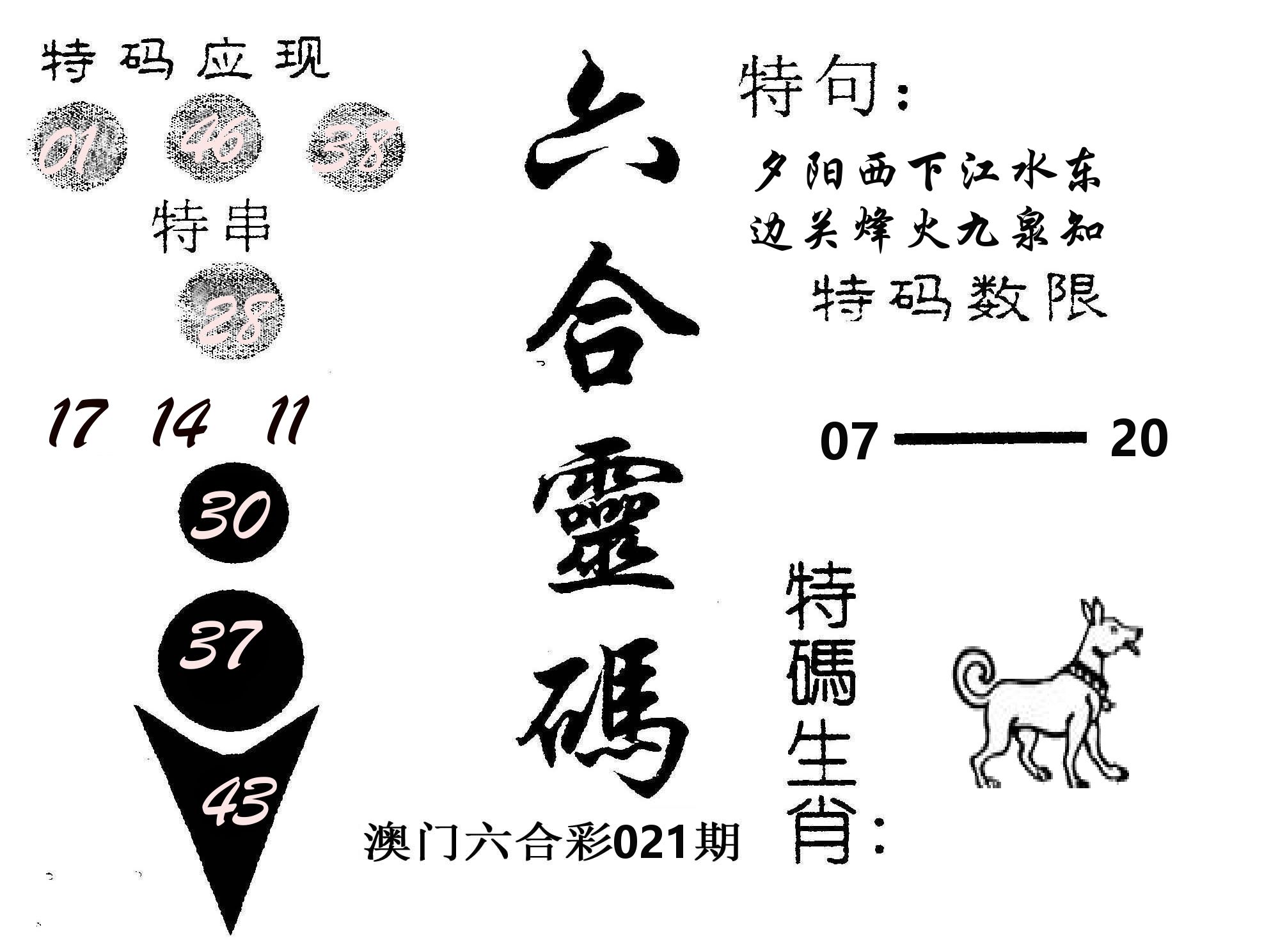 六合灵码 第21期
