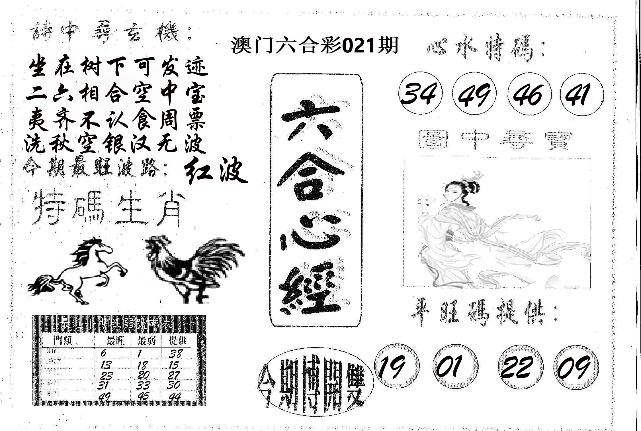 六合心经 第21期
