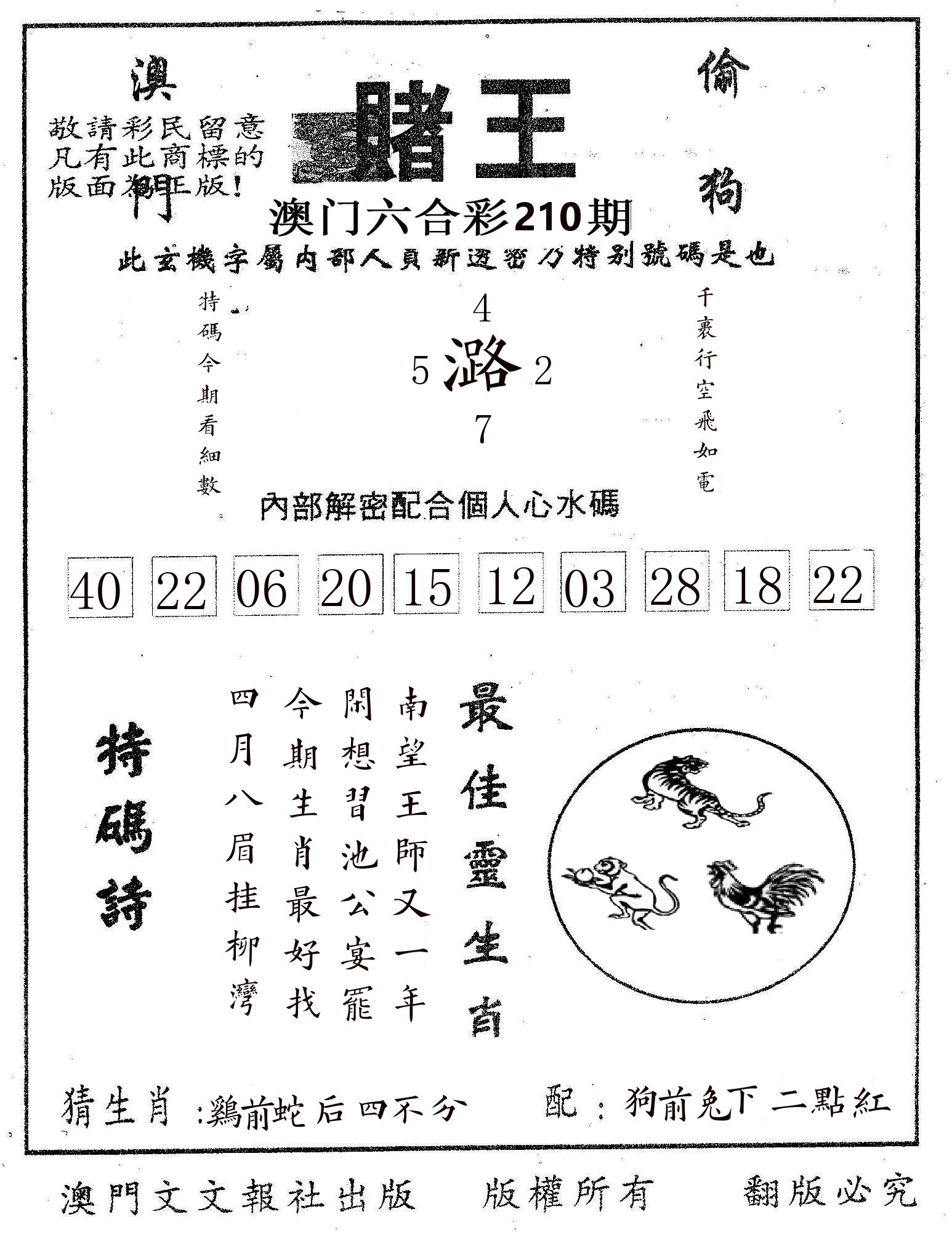 赌王 第210期