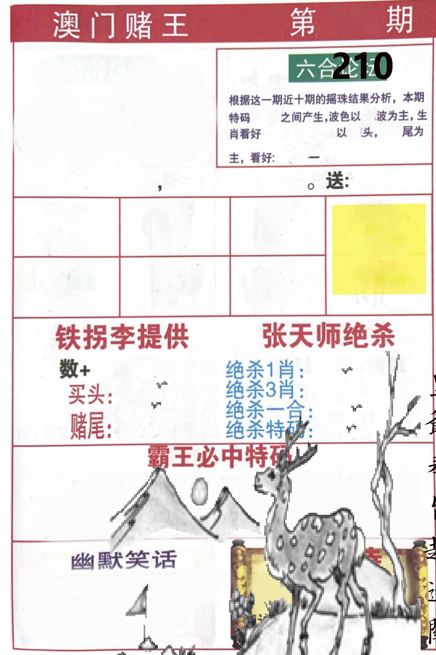 澳门堵王 第210期