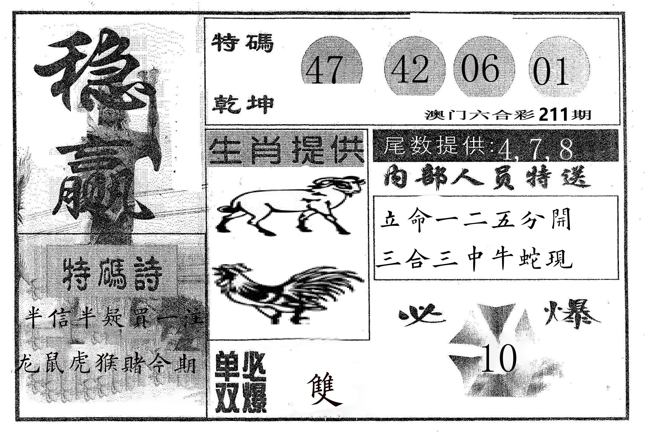 稳赢 第211期