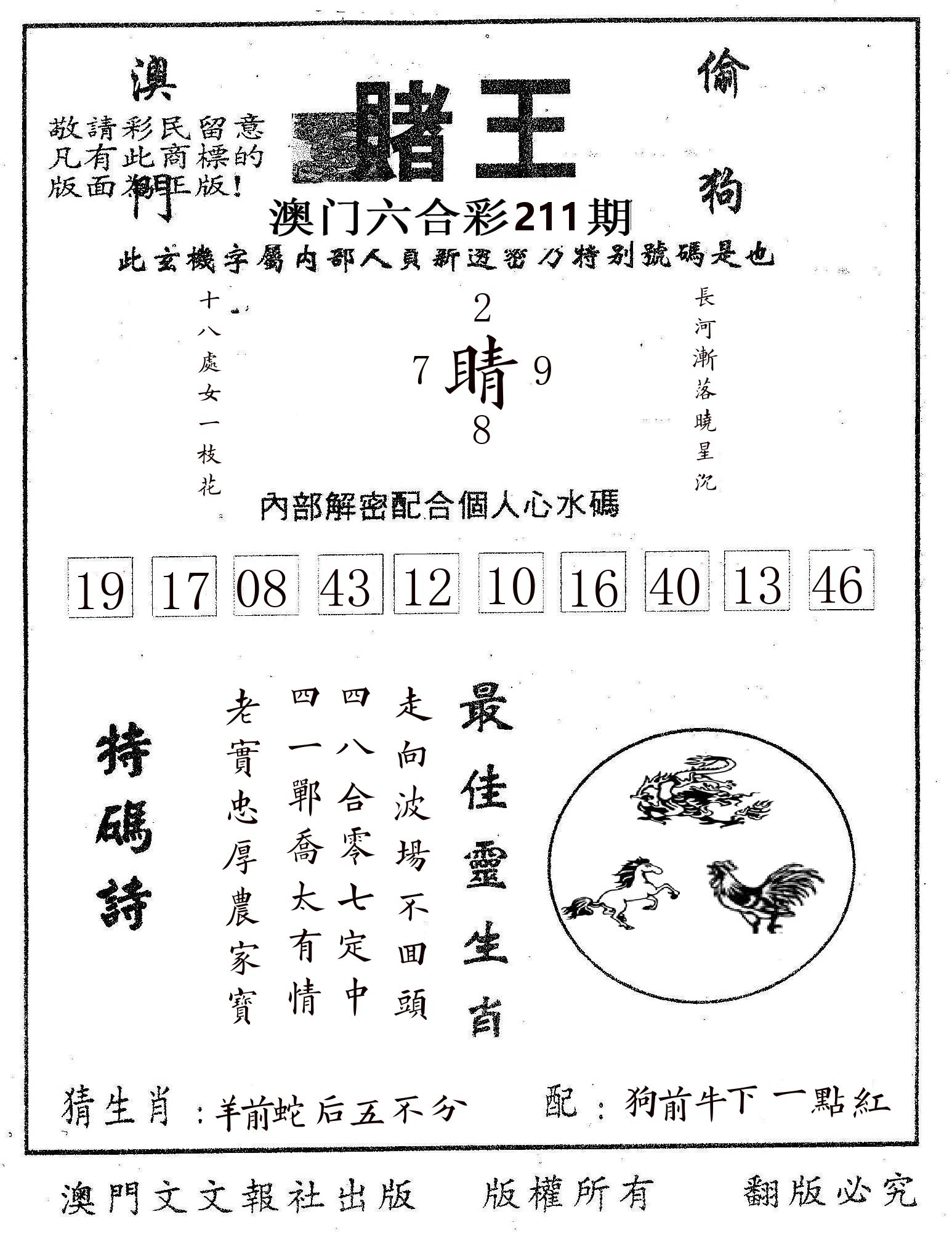 赌王 第211期