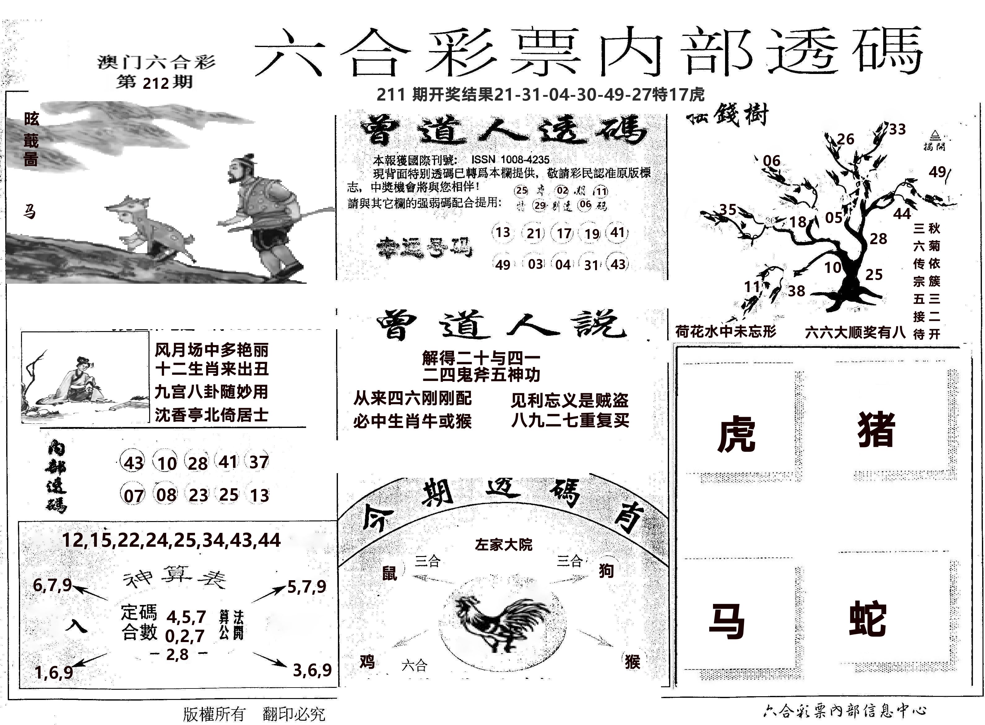 内部透码(信封) 第212期