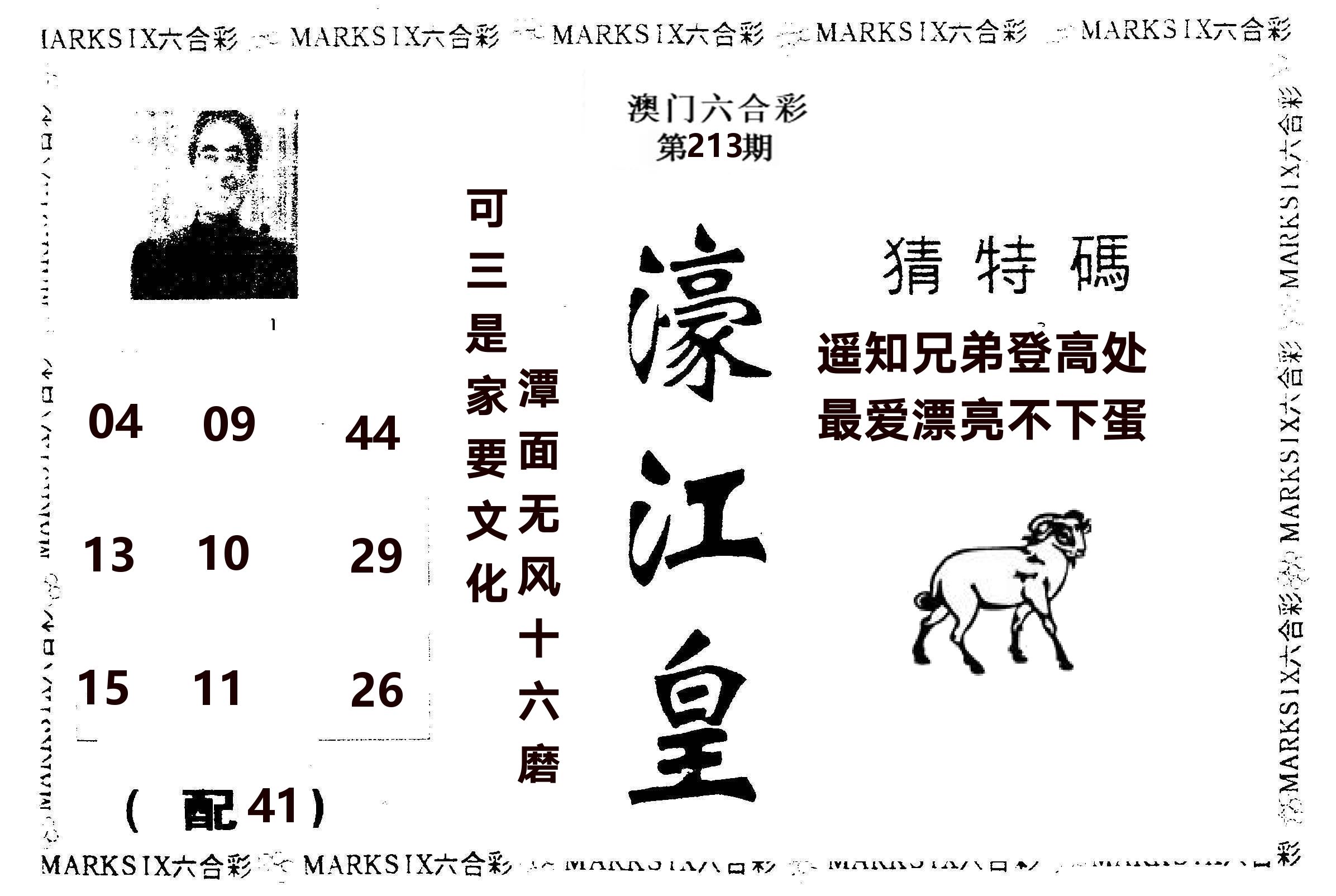濠江皇 第213期