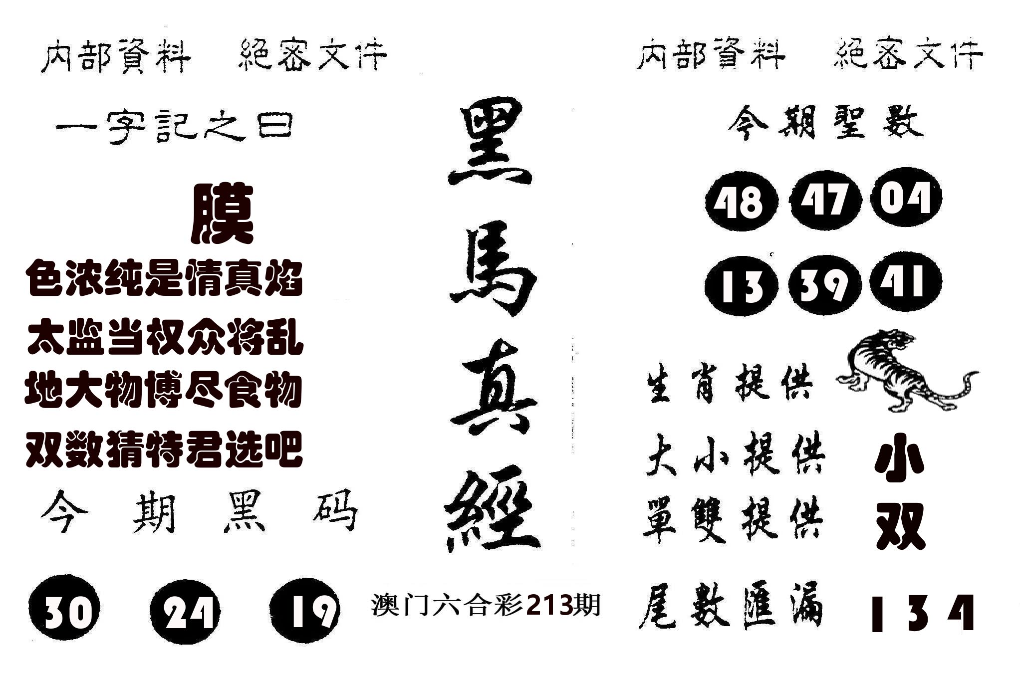 黑马真经 第213期
