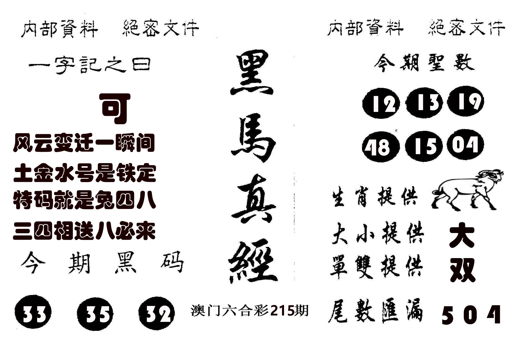 黑马真经 第215期