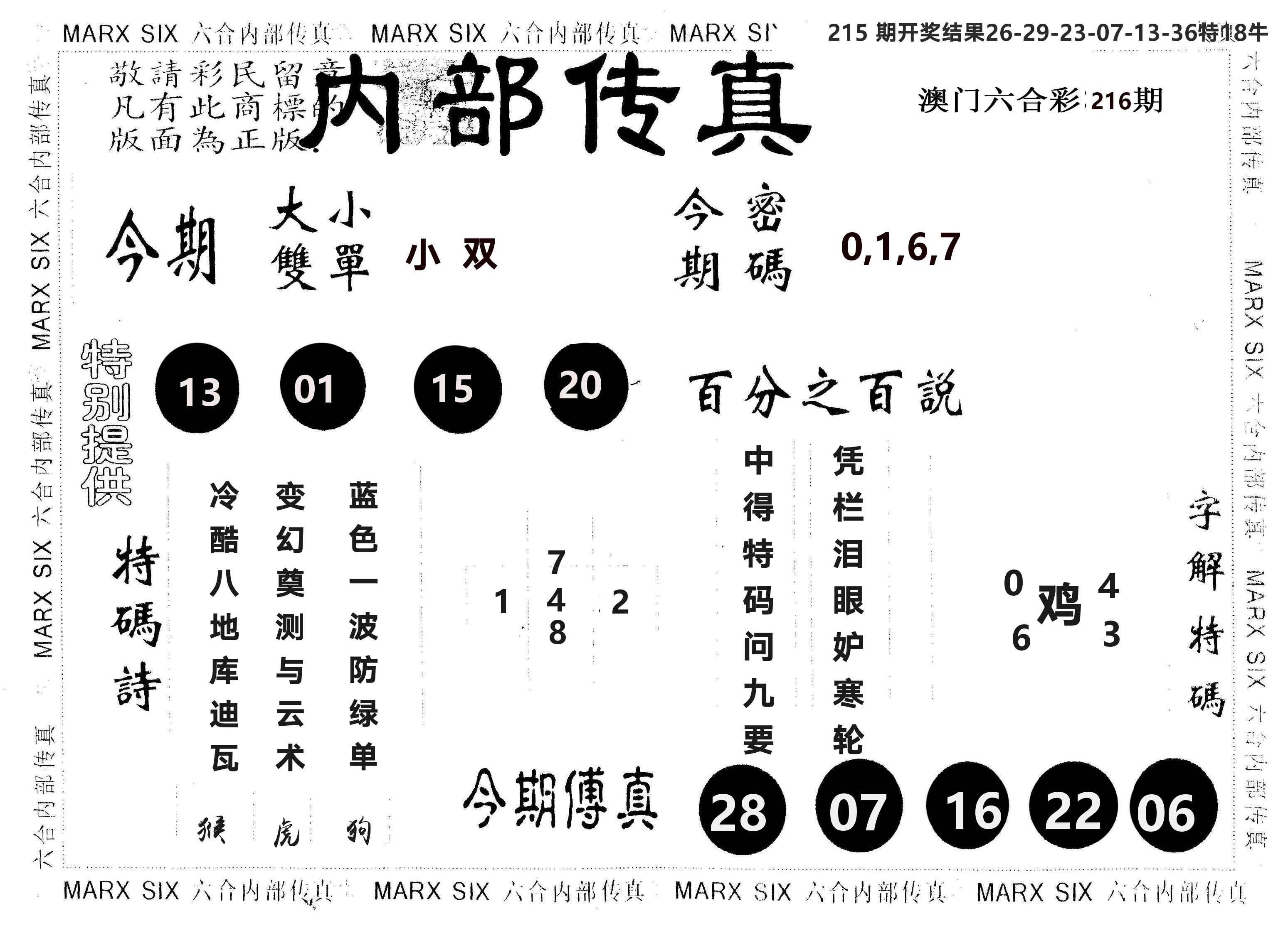 另版内部传真 第216期