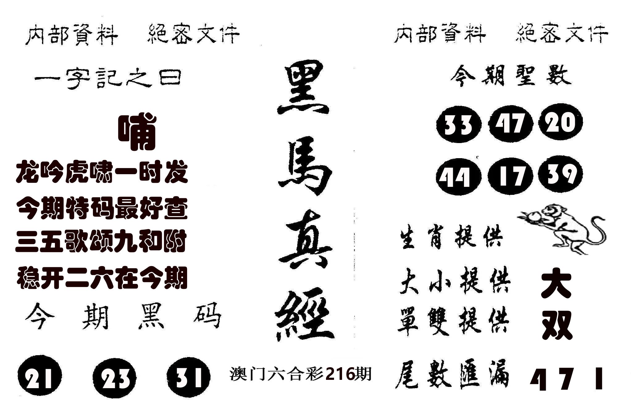 黑马真经 第216期