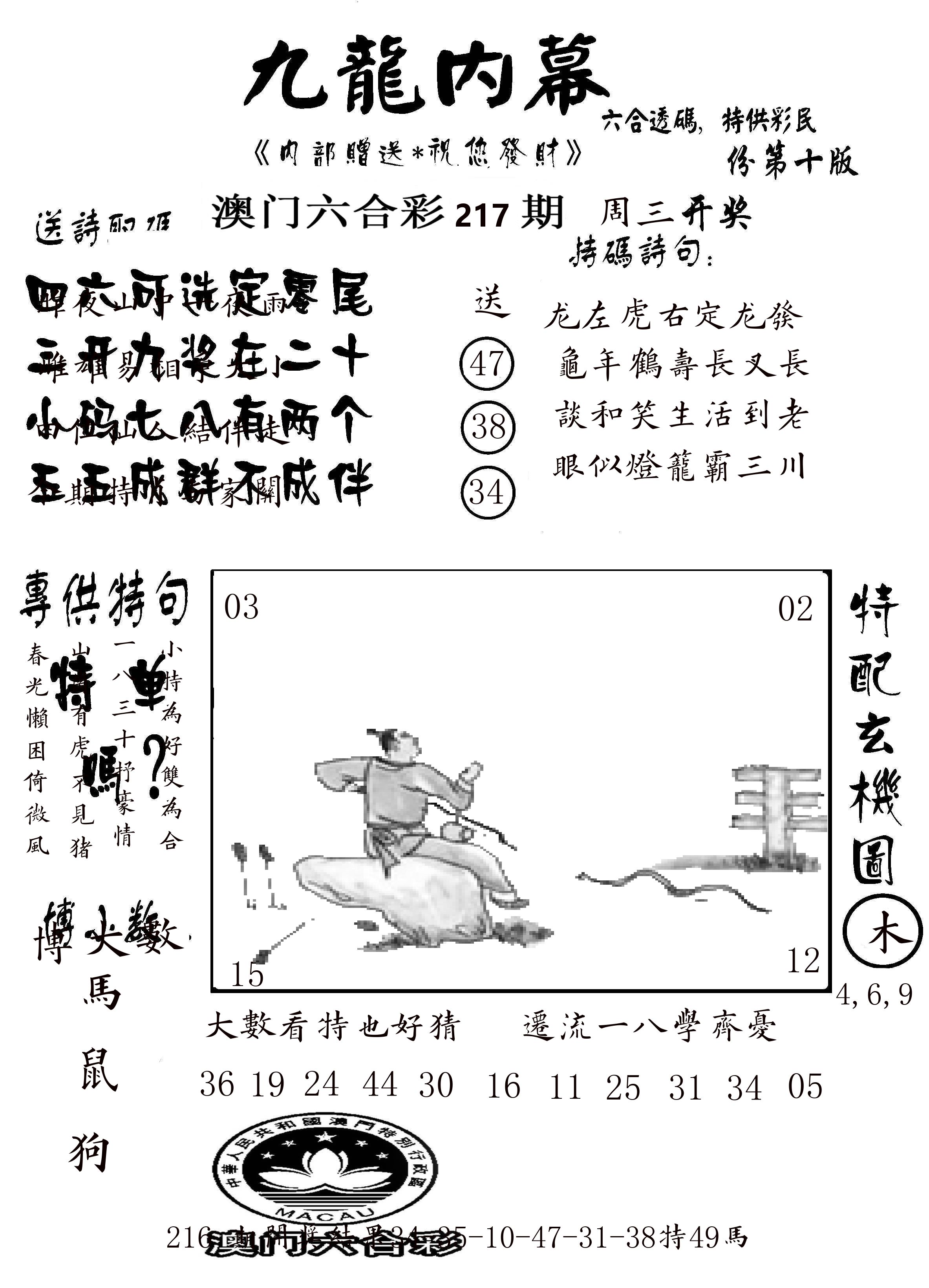 澳门传真2 第217期