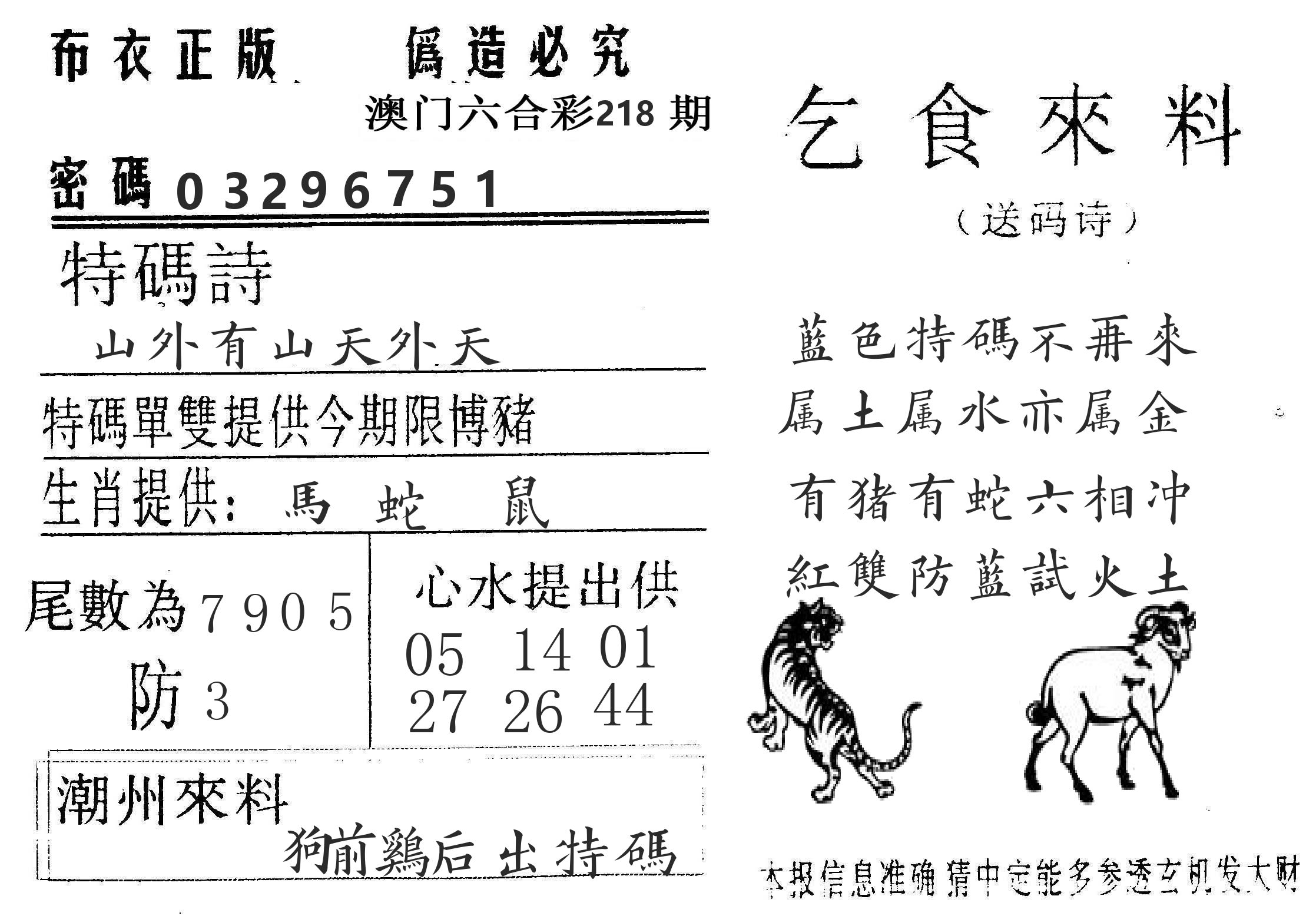 千禧码王 第218期