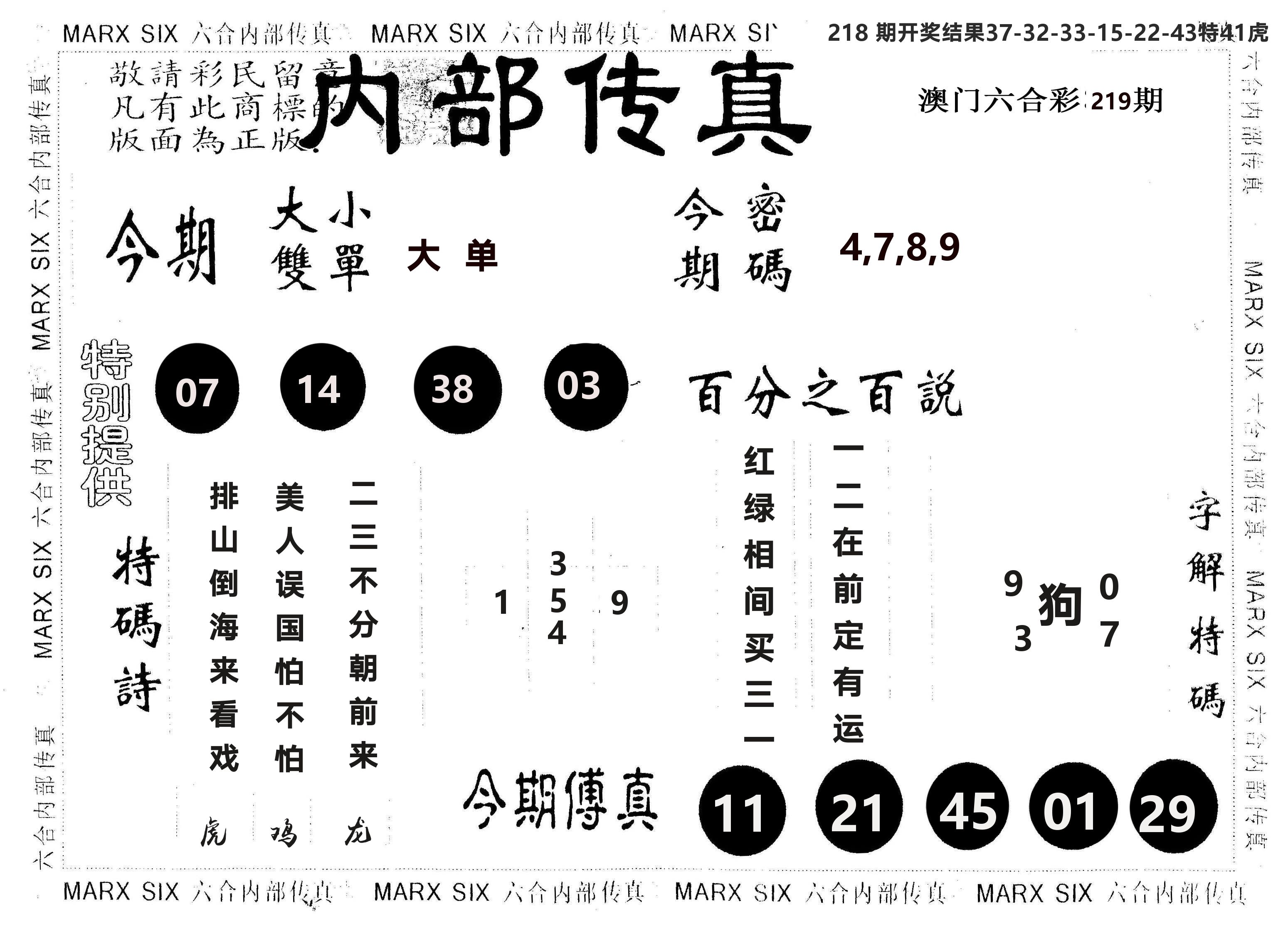 另版内部传真 第219期
