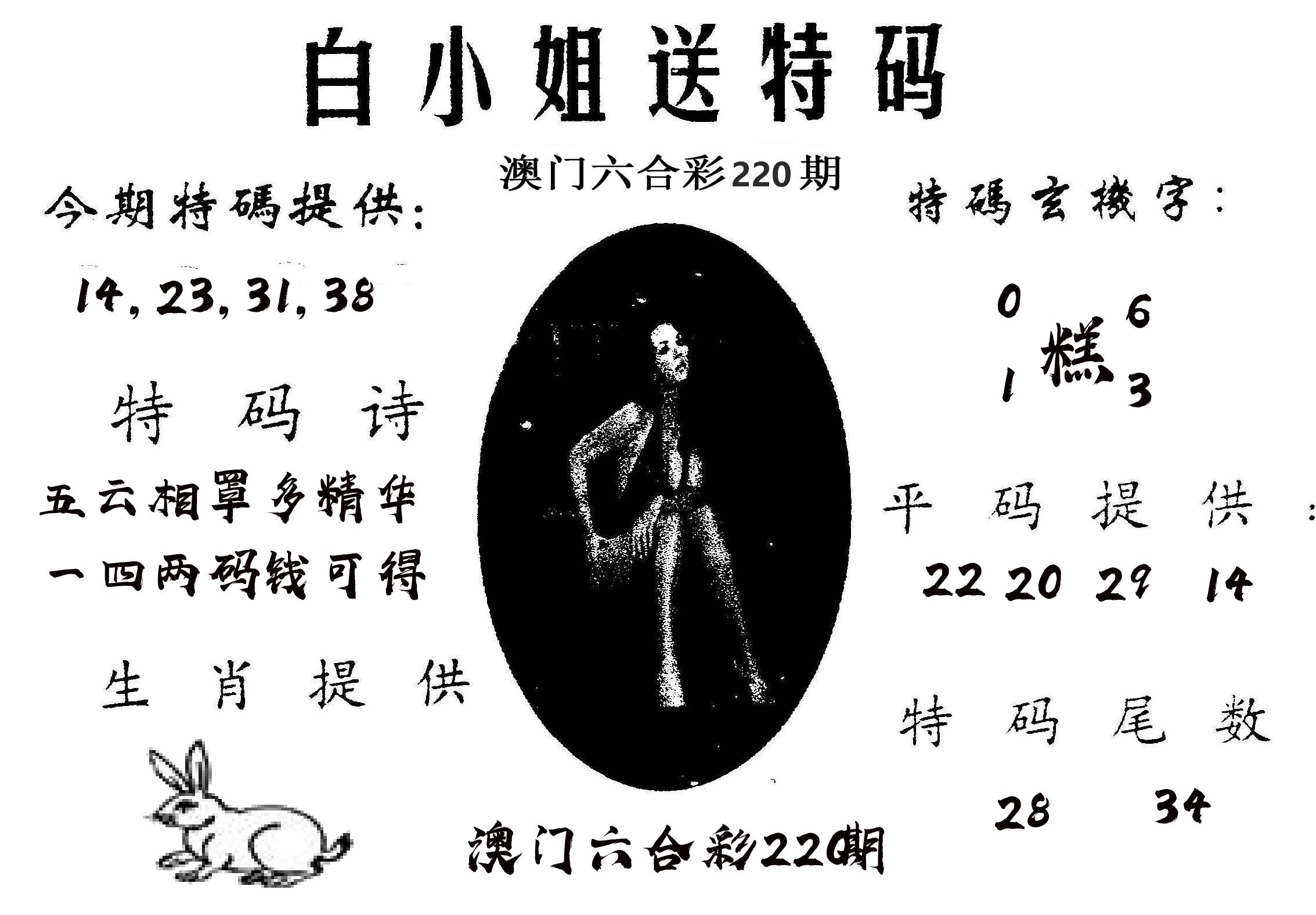 白姐送特 第220期