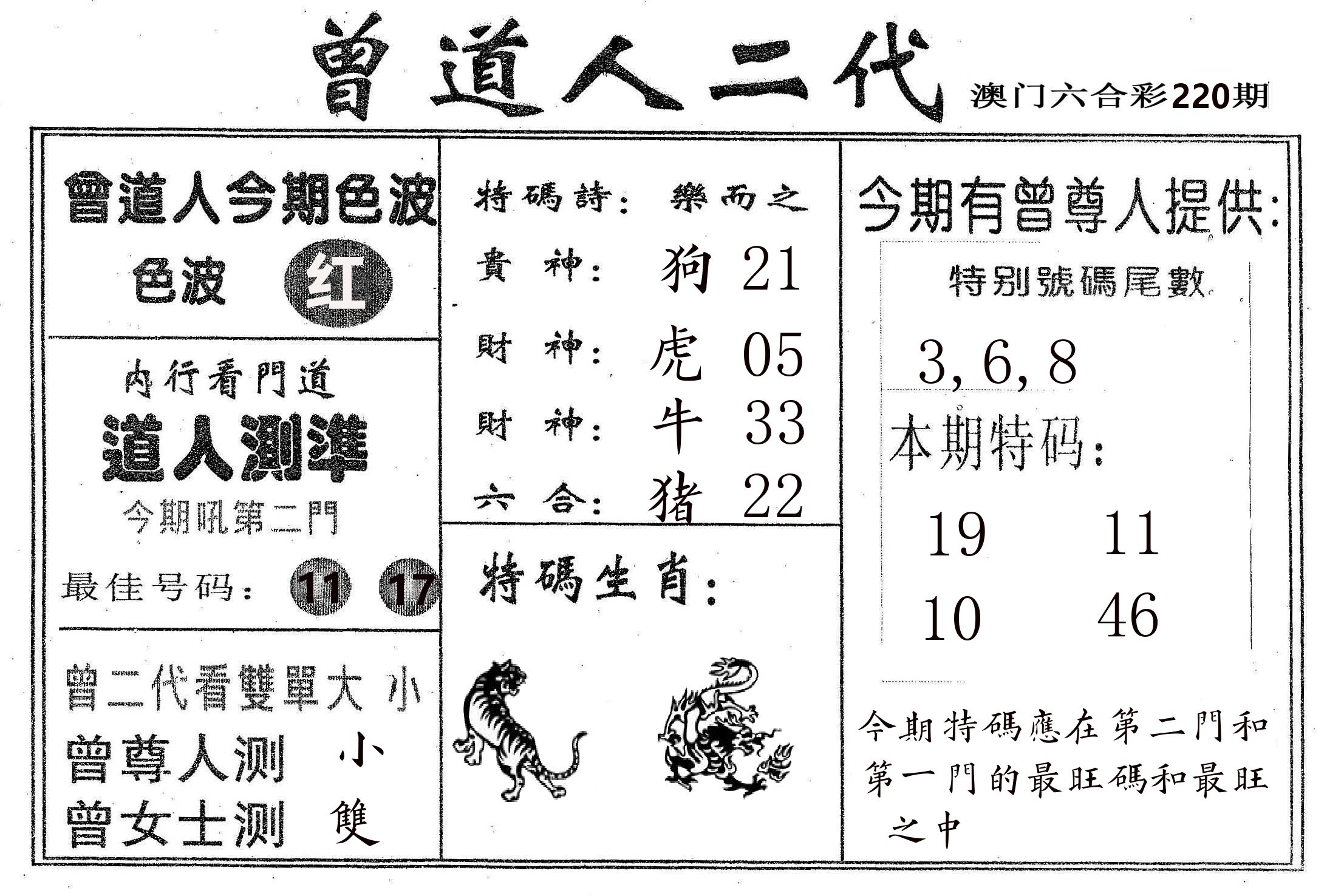 曾二代 第220期