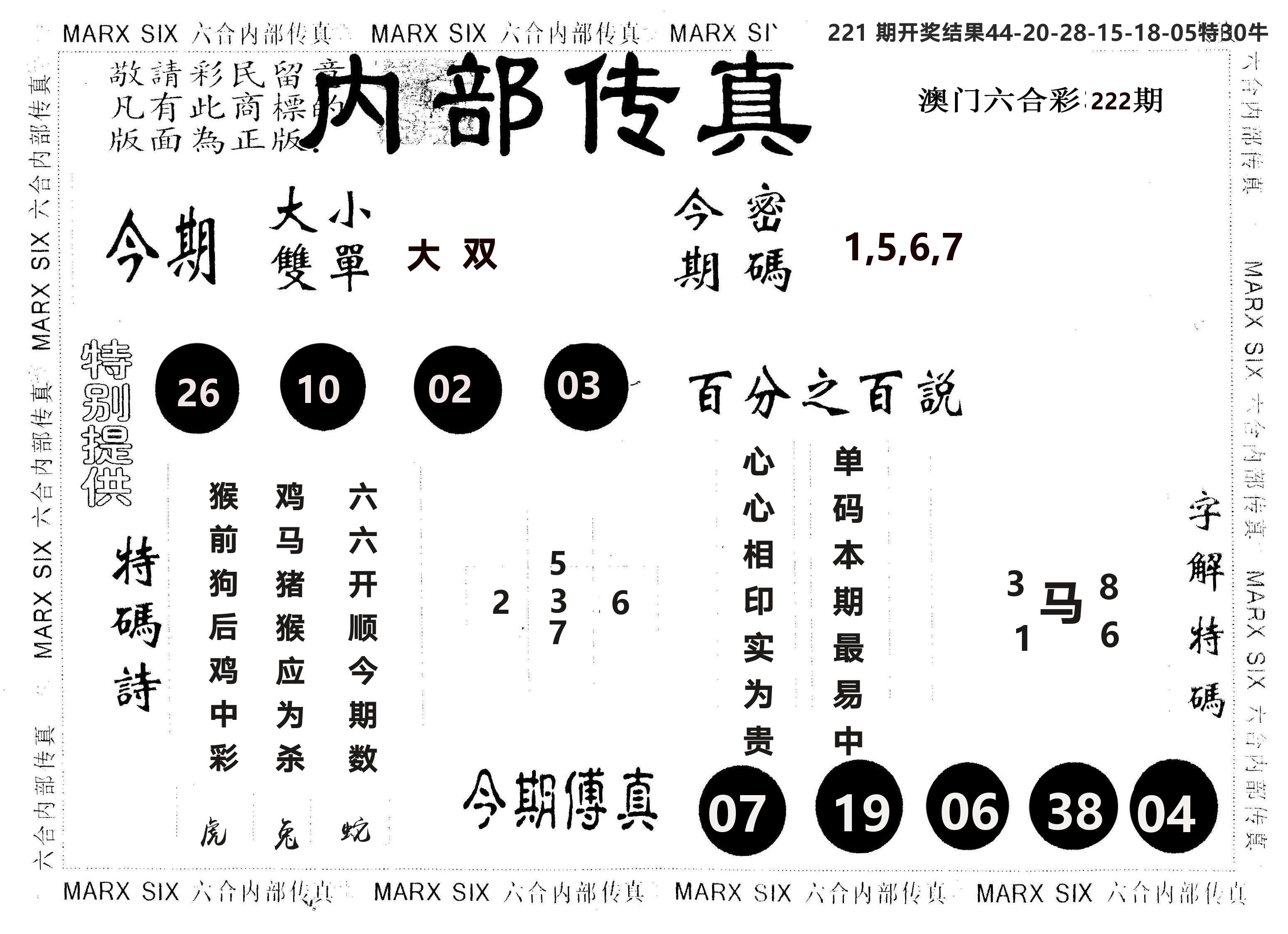 另版内部传真 第222期