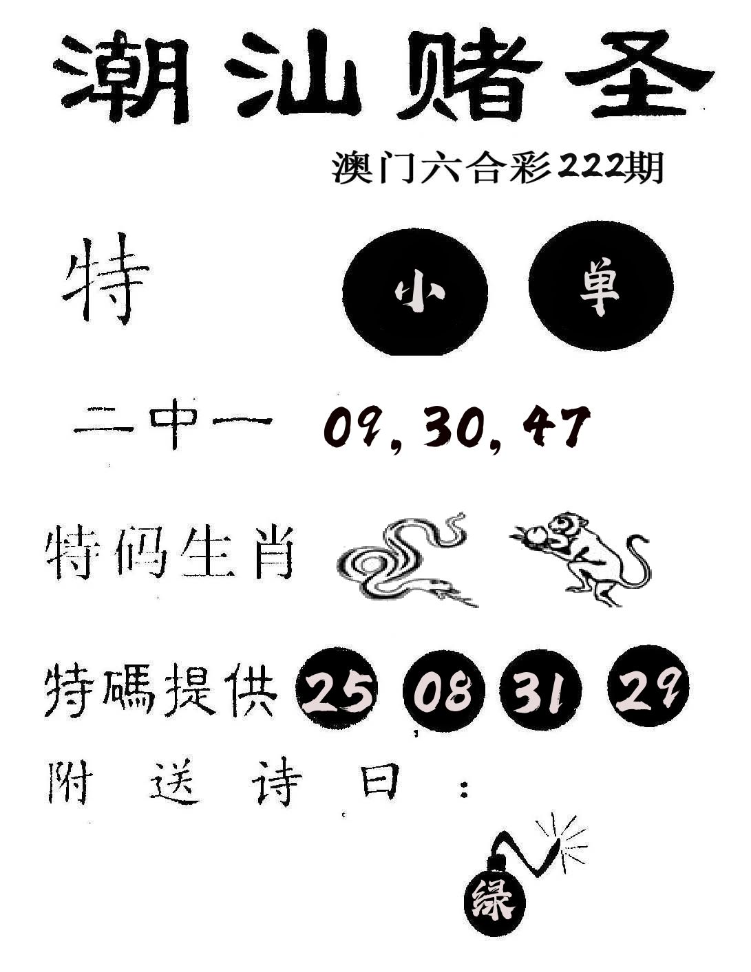 潮汕赌圣 第222期