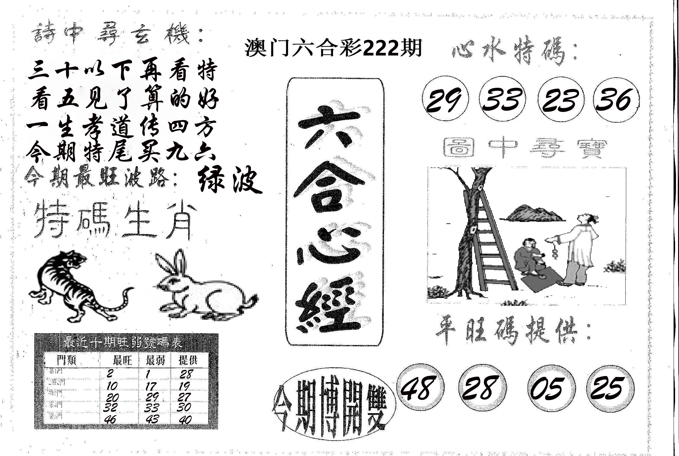 六合心经 第222期