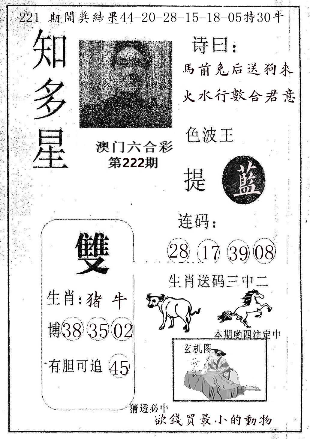 知多星 第222期